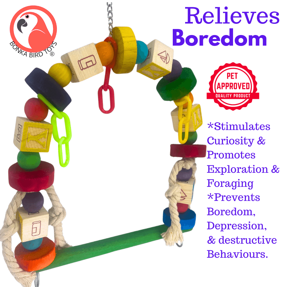 1060 Rainbow Chain Swing - Bonka Bird Toys