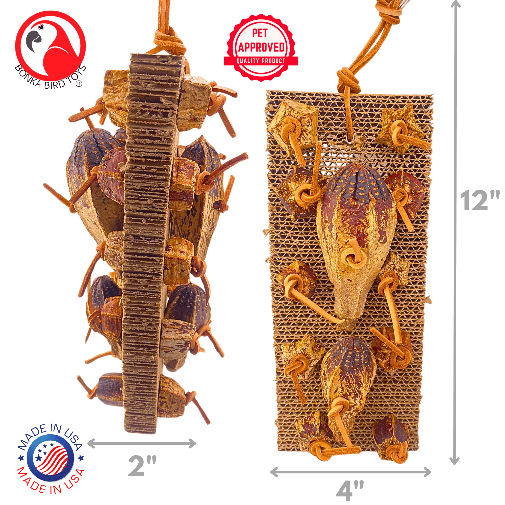 1423 Mahogany Munch Board - Bonka Bird Toys