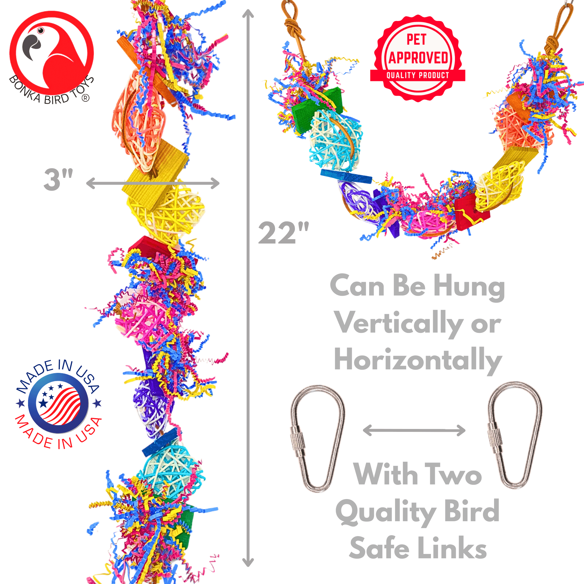 3933 Crinkle Carnival - Bonka Bird Toys