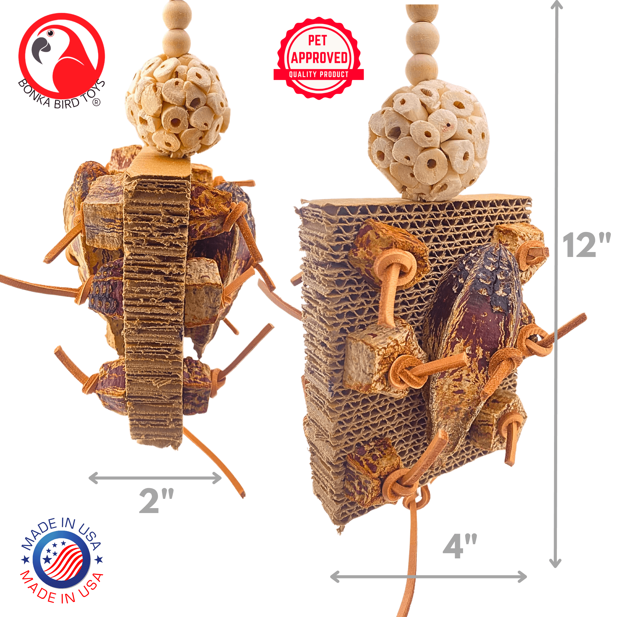 1427 Mahogany Forage Block - Bonka Bird Toys