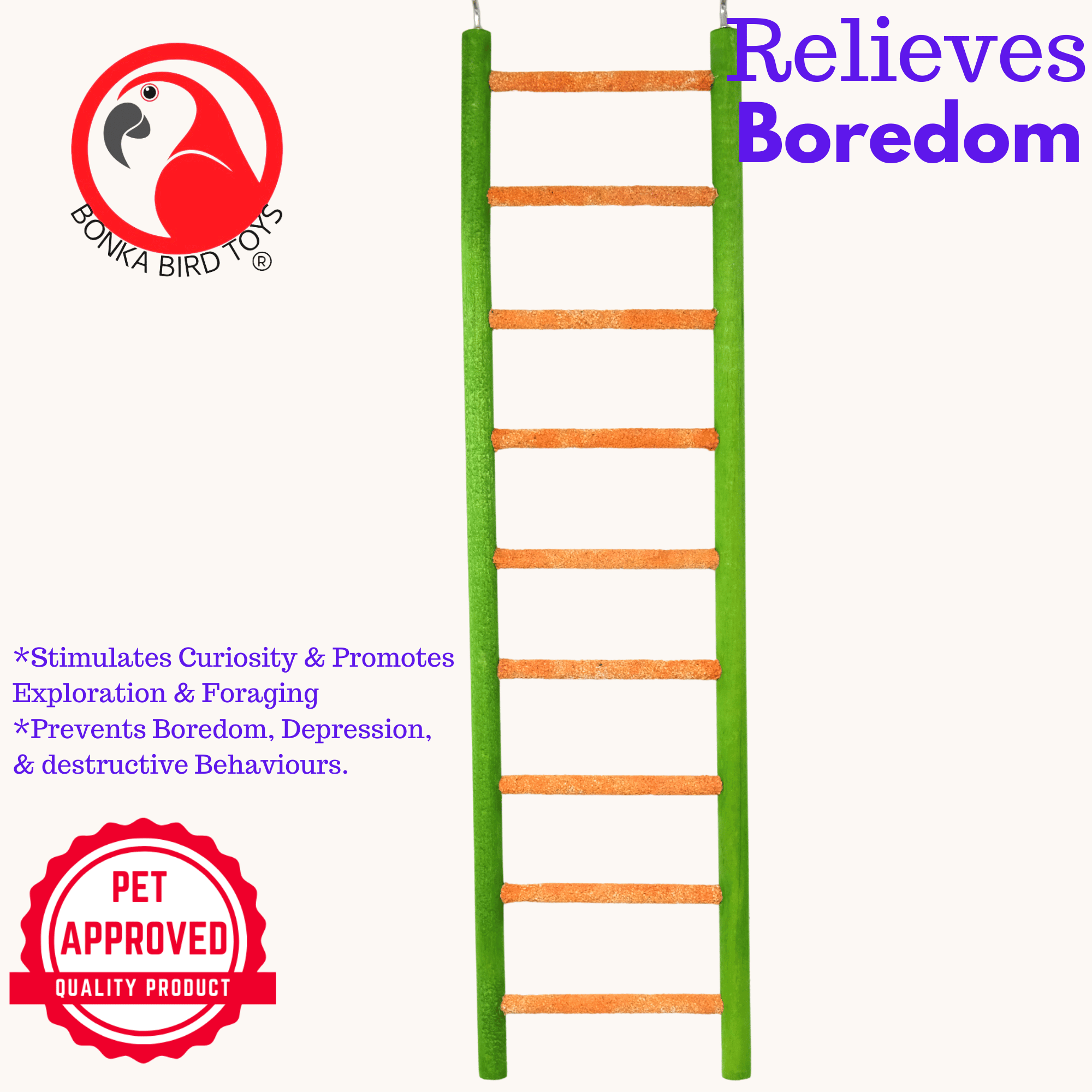 30803 Medium Pedi-ladder 14" BOGO BUNDLE BUY ONE GET ONE FREE! - Bonka Bird Toys