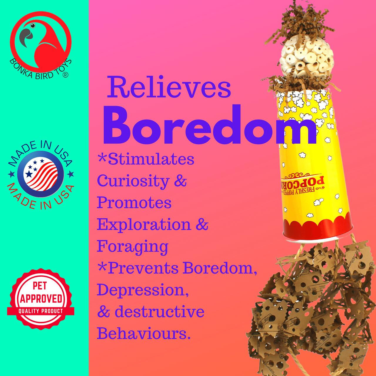 2322 Popcorn Crumble - Bonka Bird Toys