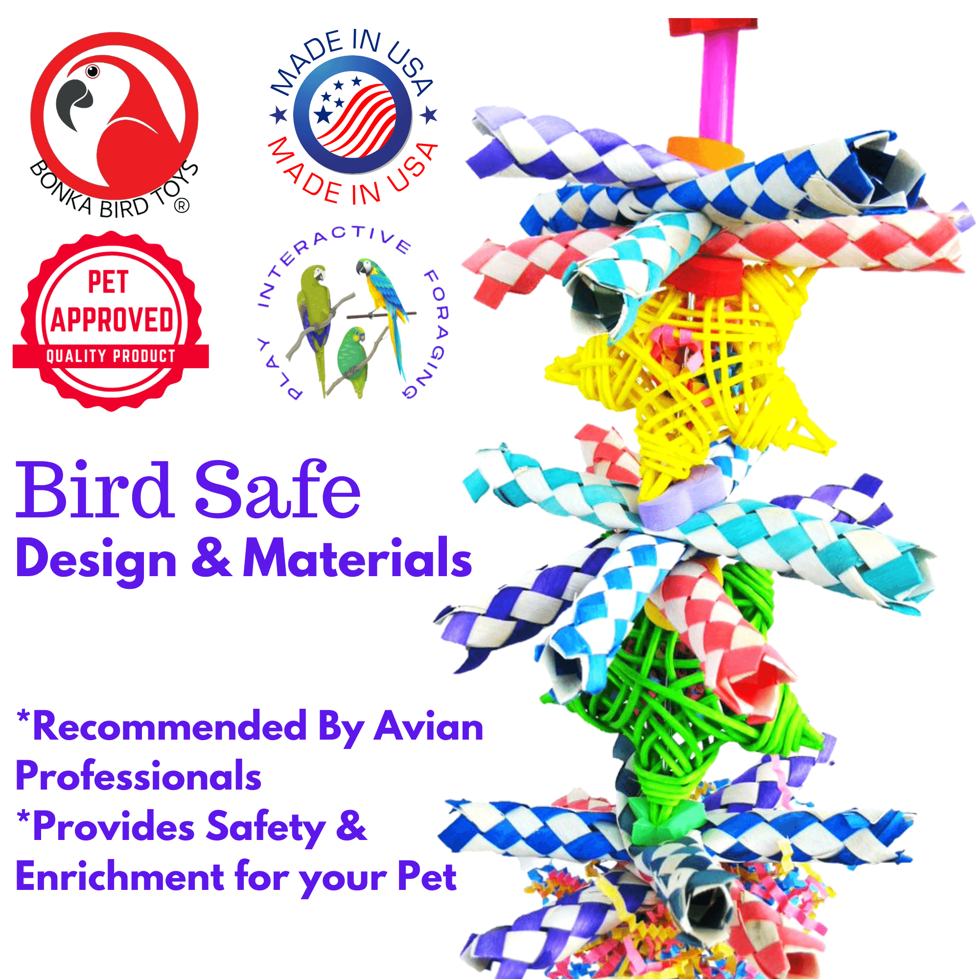 1586 Duo Foraging Star Shred - Bonka Bird Toys