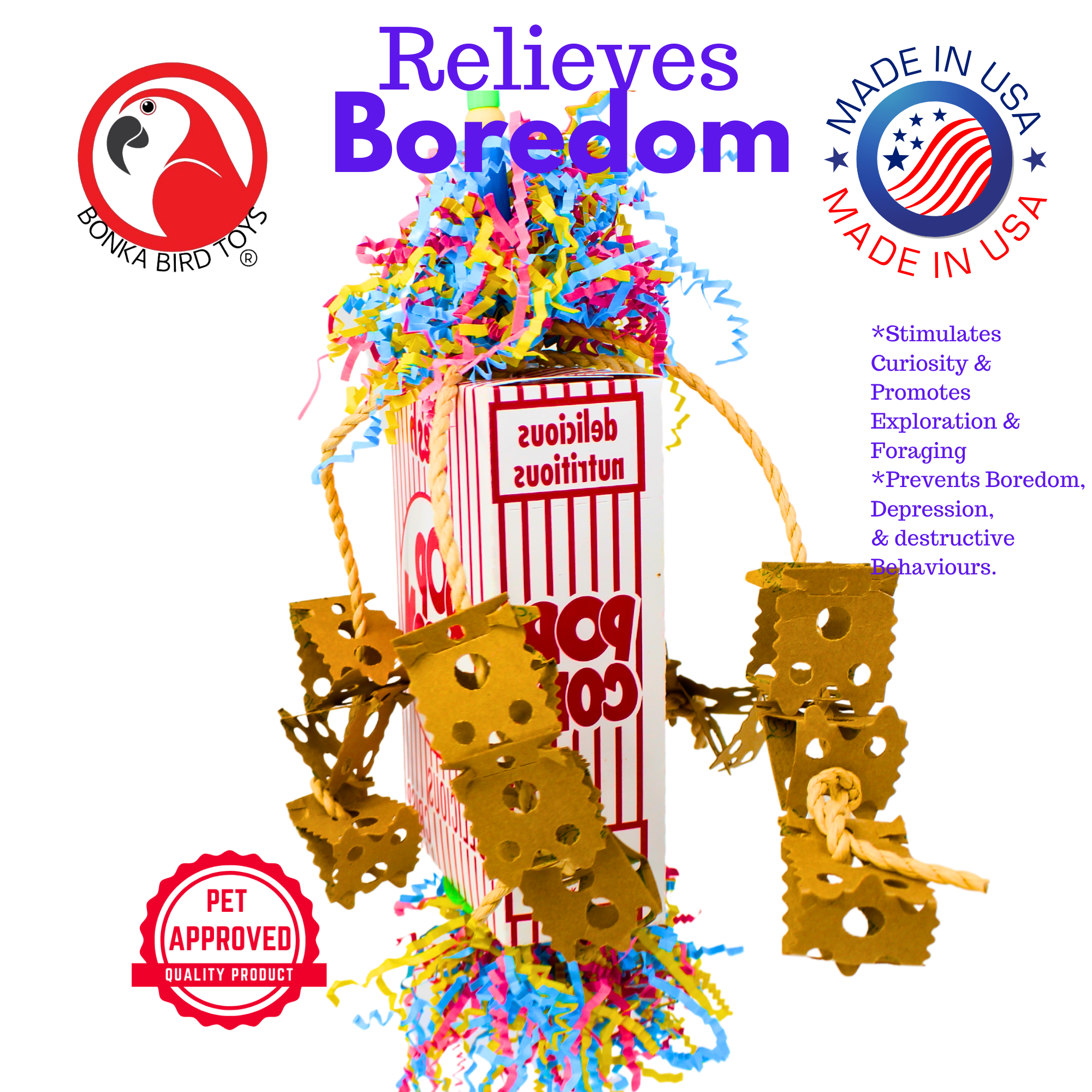 2318 Popcorn Explosion - Bonka Bird Toys