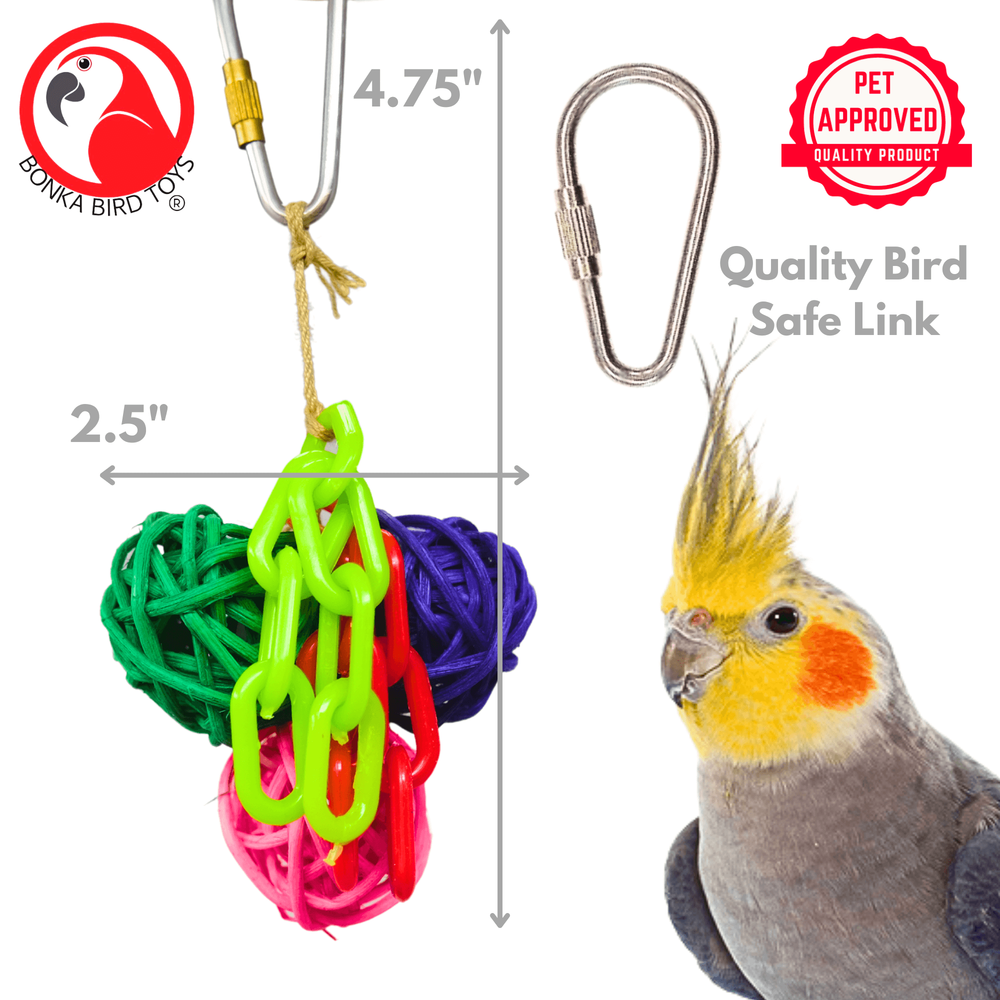 2623 Mini Vine Ball Bundle - BOGO BUNDLE BUY ONE GET ONE FREE! - Bonka Bird Toys