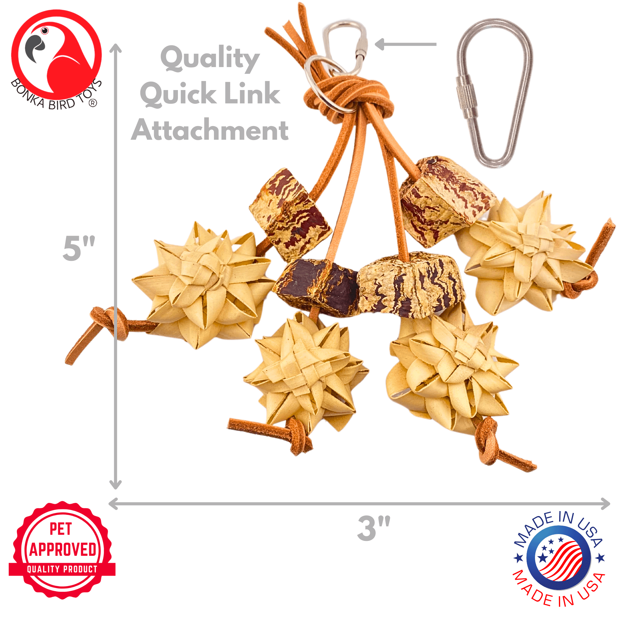 1056 Palm & Pod Forage Cluster - Bonka Bird Toys