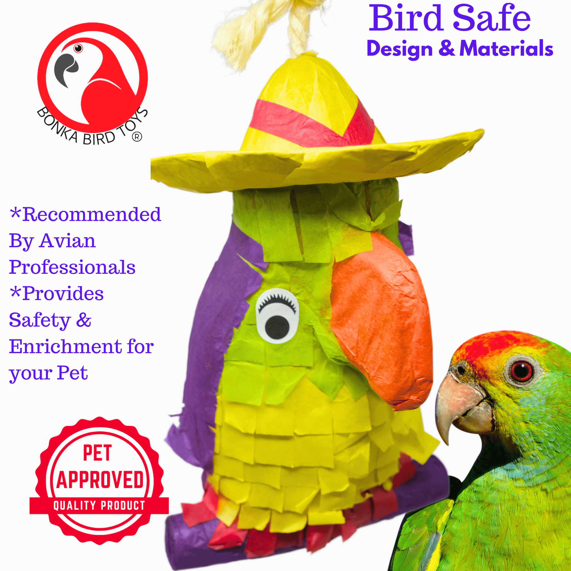 2587 Pinata Parrot - Bonka Bird Toys