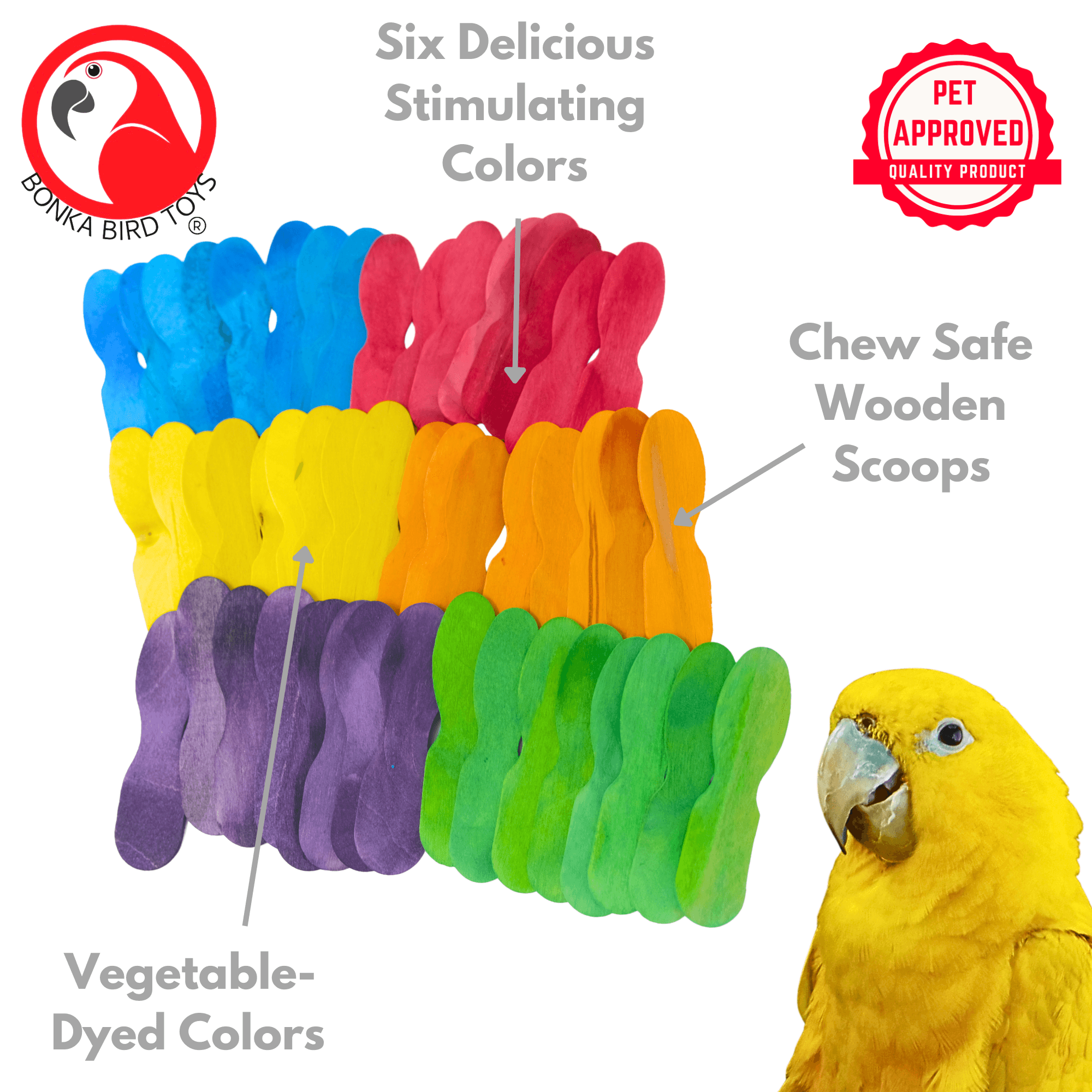 2665 PK50 Mini Scoop Spoons - Bonka Bird Toys