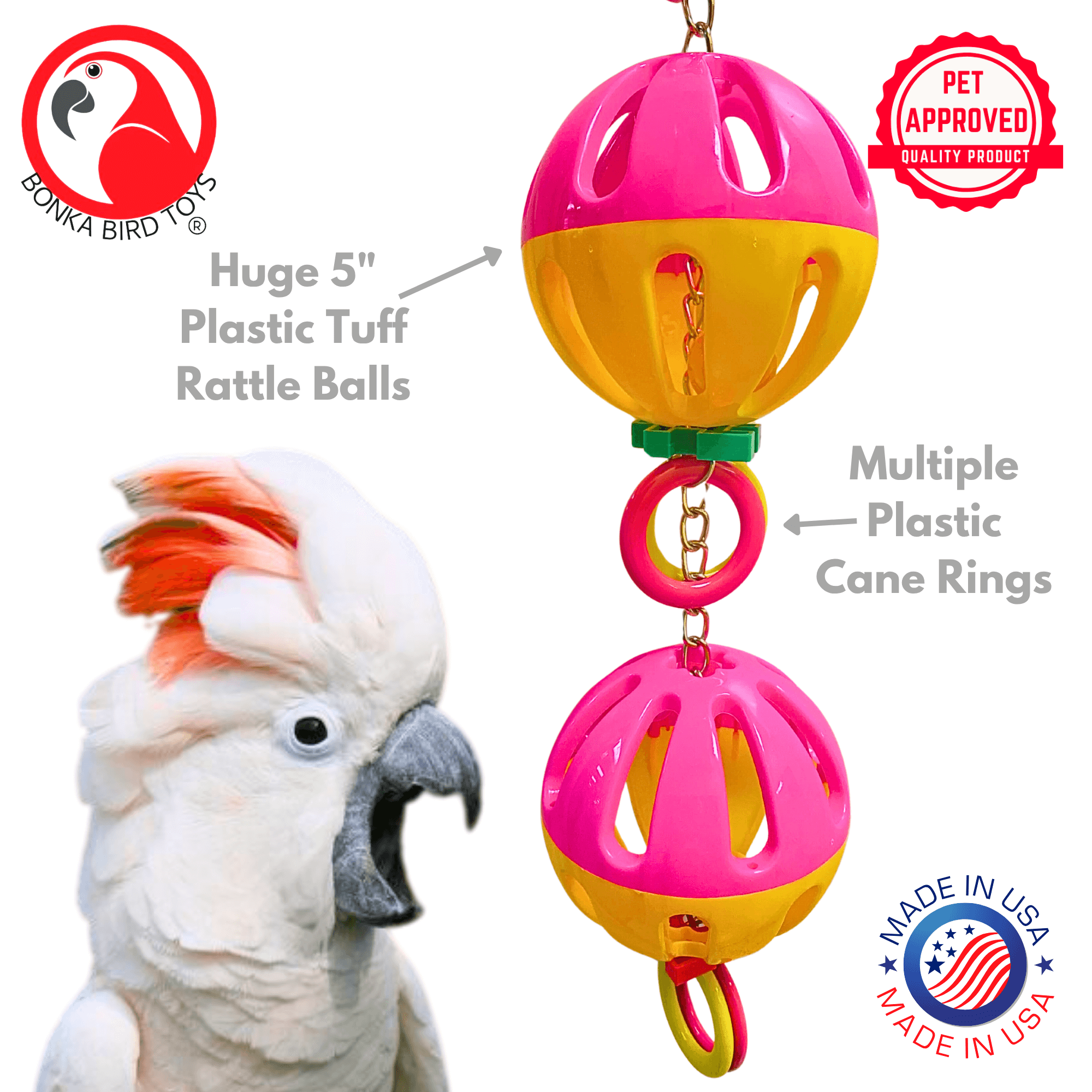 1006 Huge Tuff Balls - Bonka Bird Toys