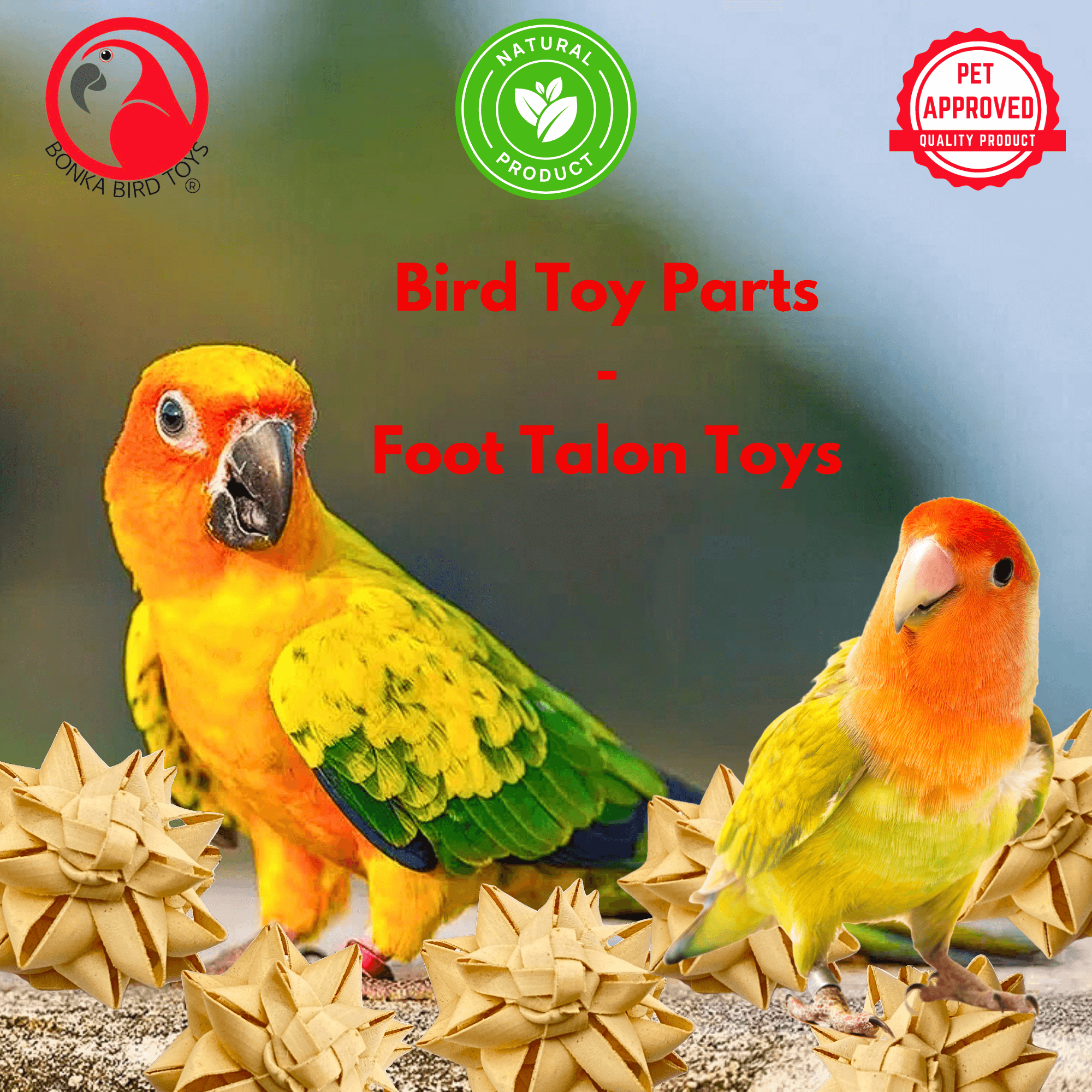 3821 Pk6 Medium Palm Flower - Bonka Bird Toys