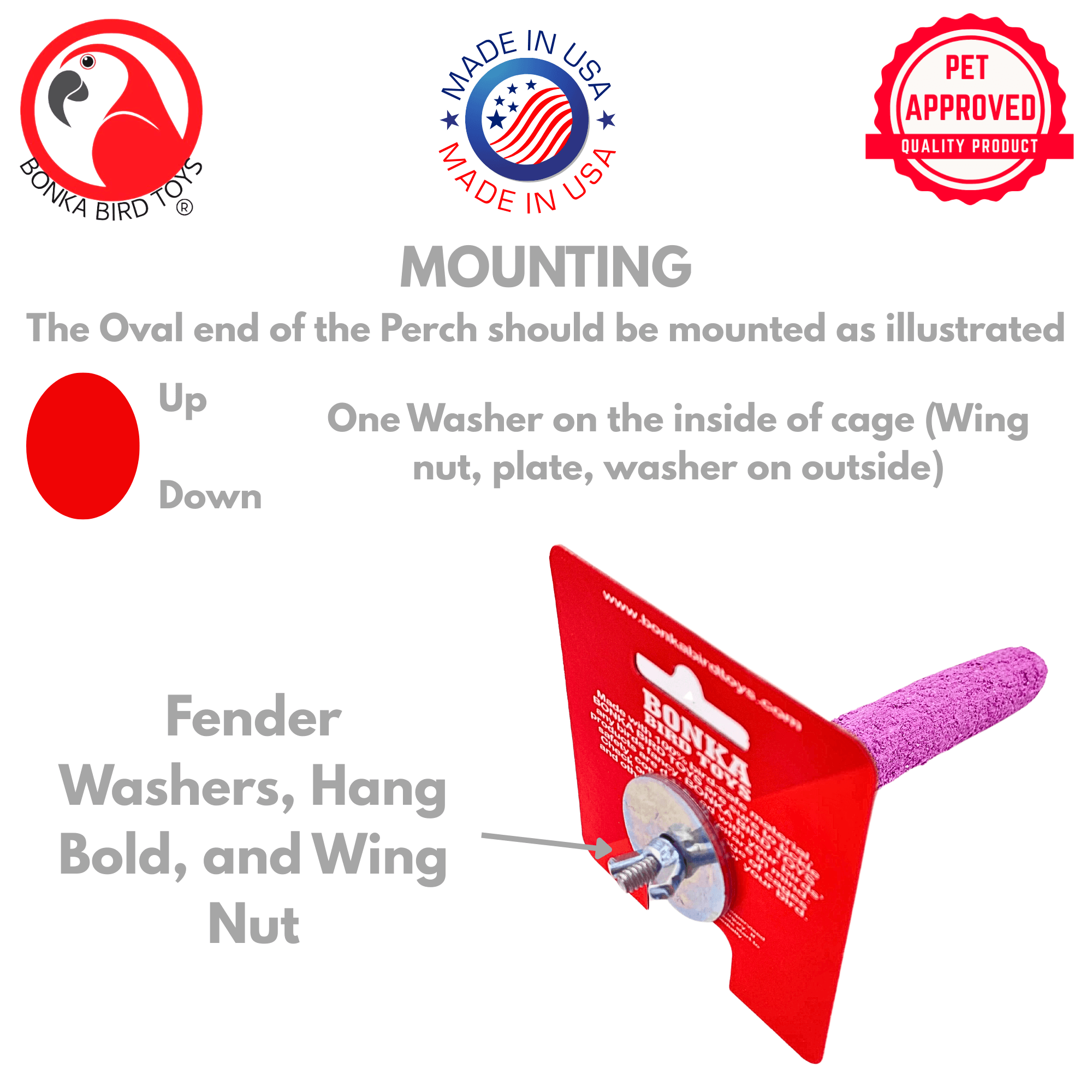 1433 Small Conditioning Perch - Bonka Bird Toys