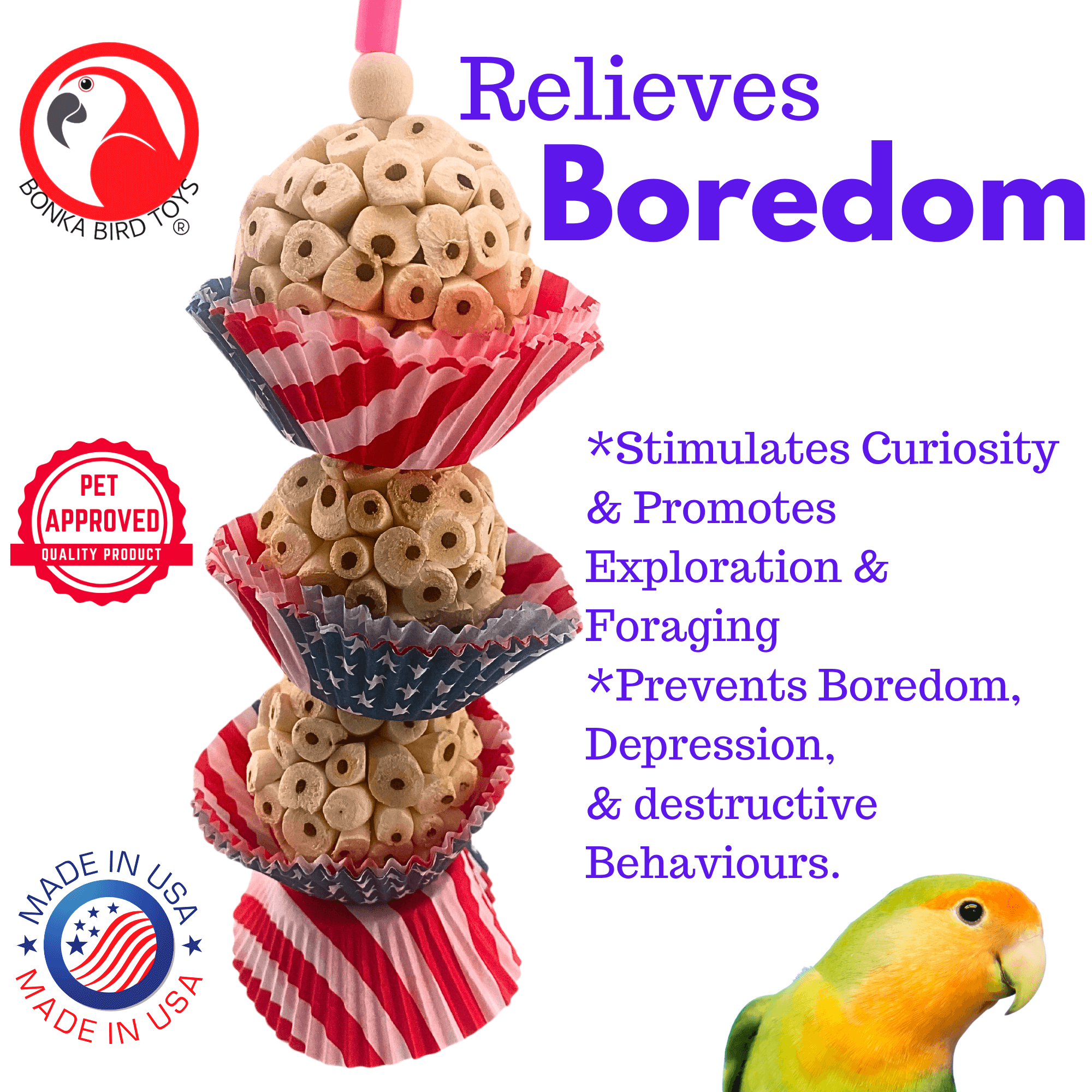 2027 USA Three Cake - Bonka Bird Toys