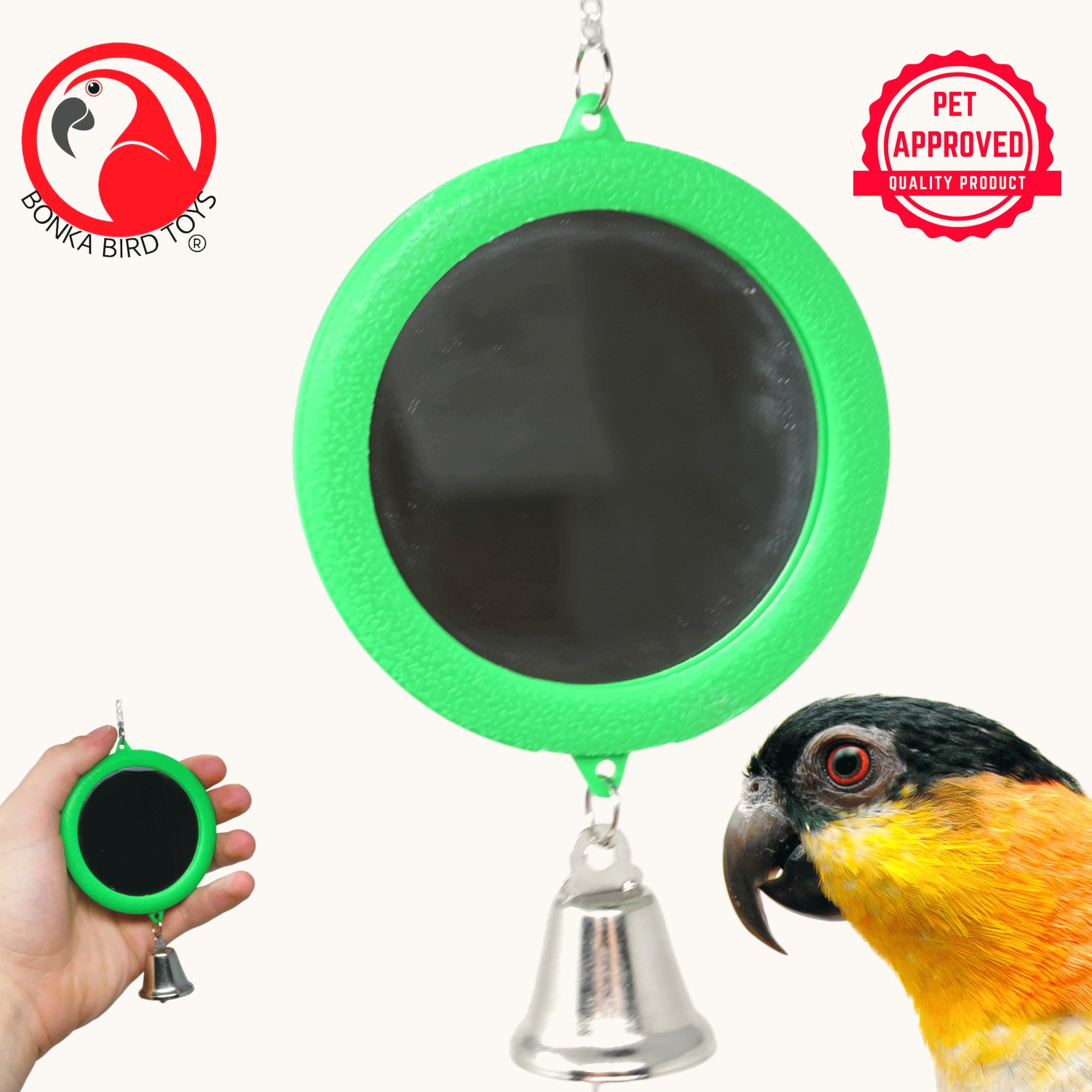 36415 Medium Round Mirror BOGO BUNDLE BUY ONE GET ONE FREE! - Bonka Bird Toys