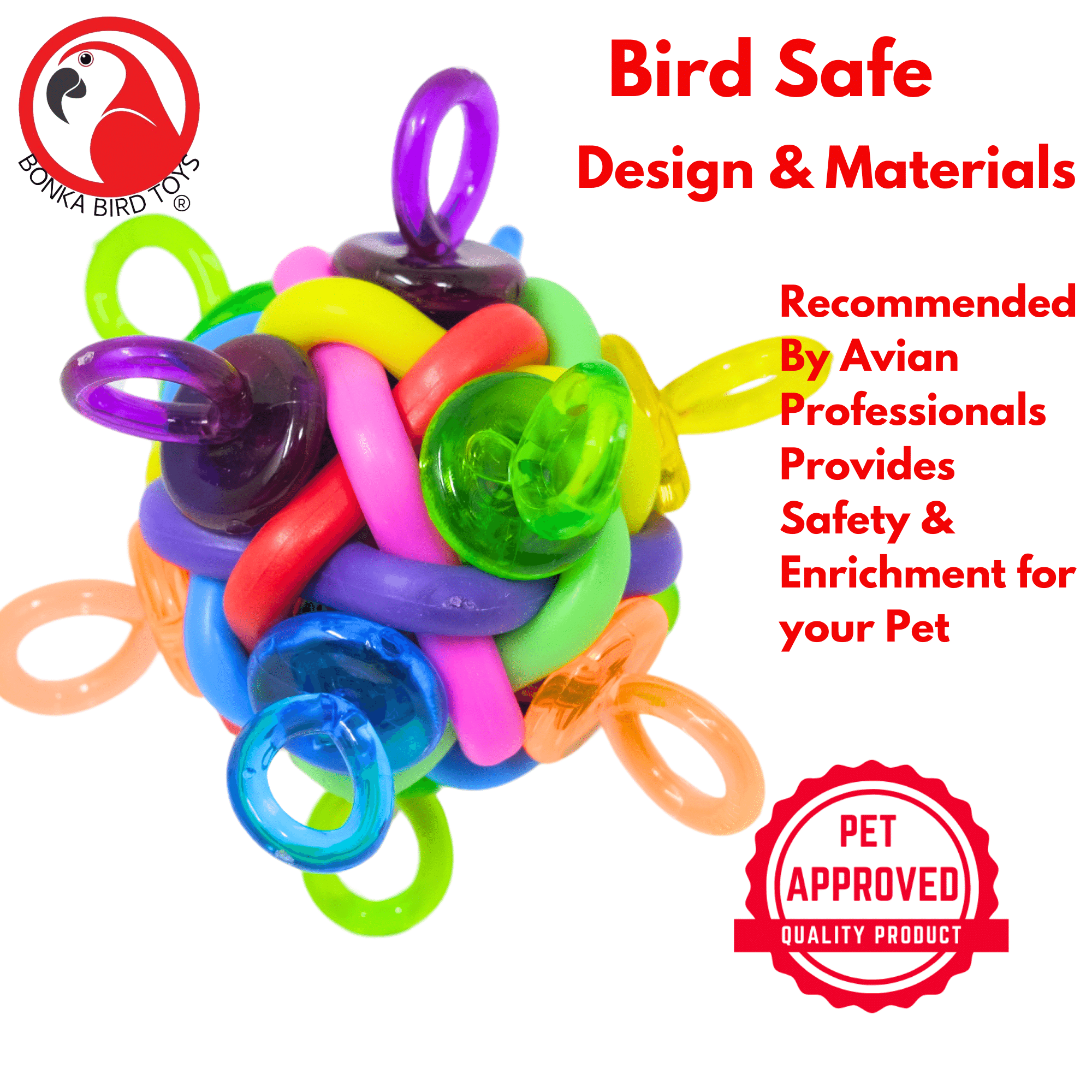 2253 Large Paci Wibbly Foot Toy - Bonka Bird Toys