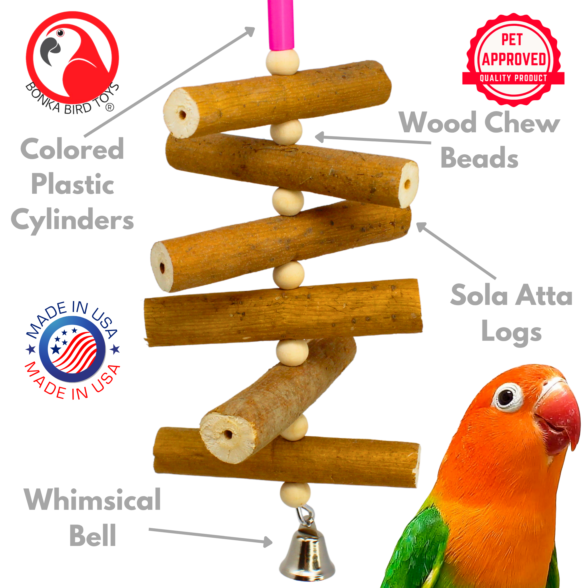 3747 Sola Log - Bonka Bird Toys