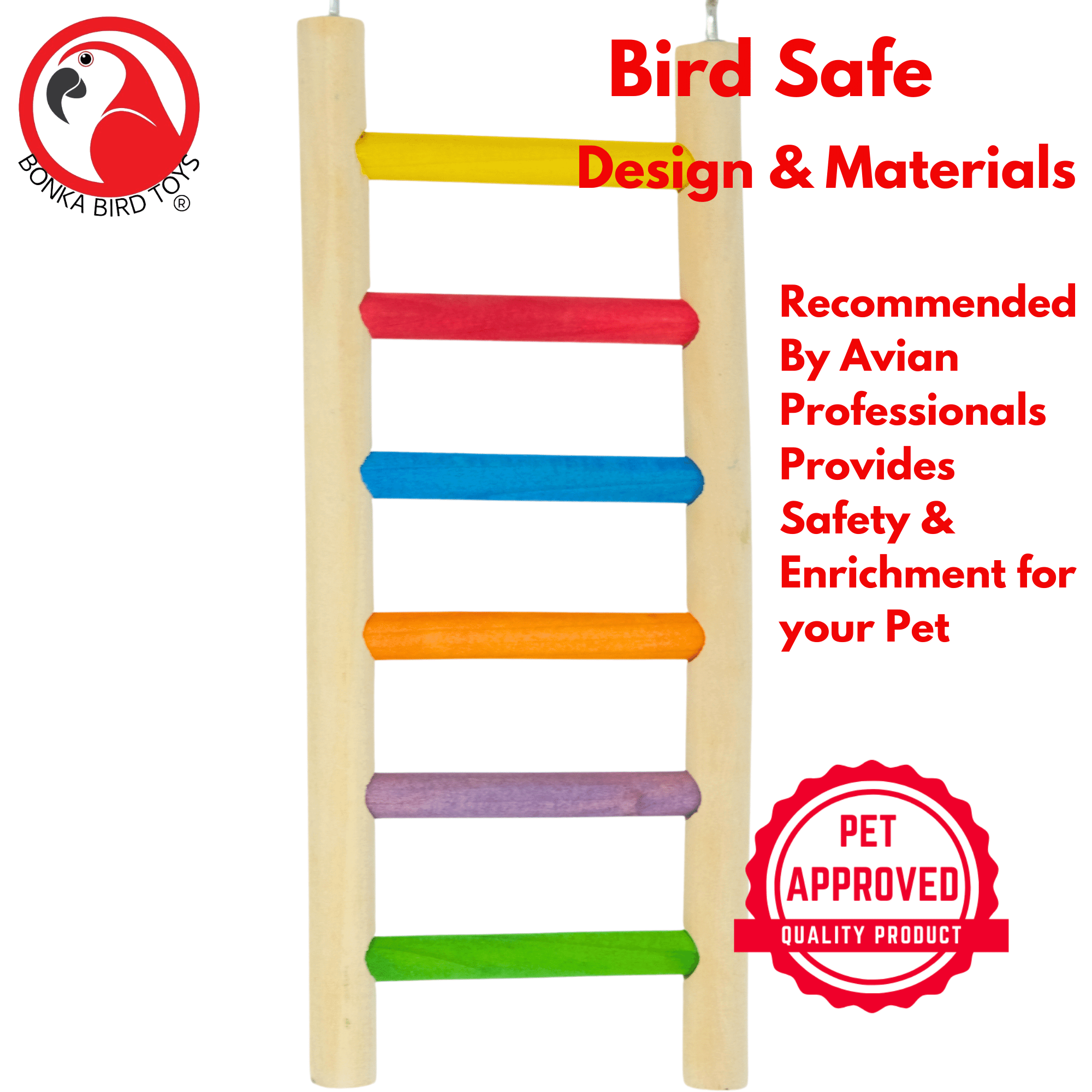 1777 Ladder 8" x 3" - Bonka Bird Toys