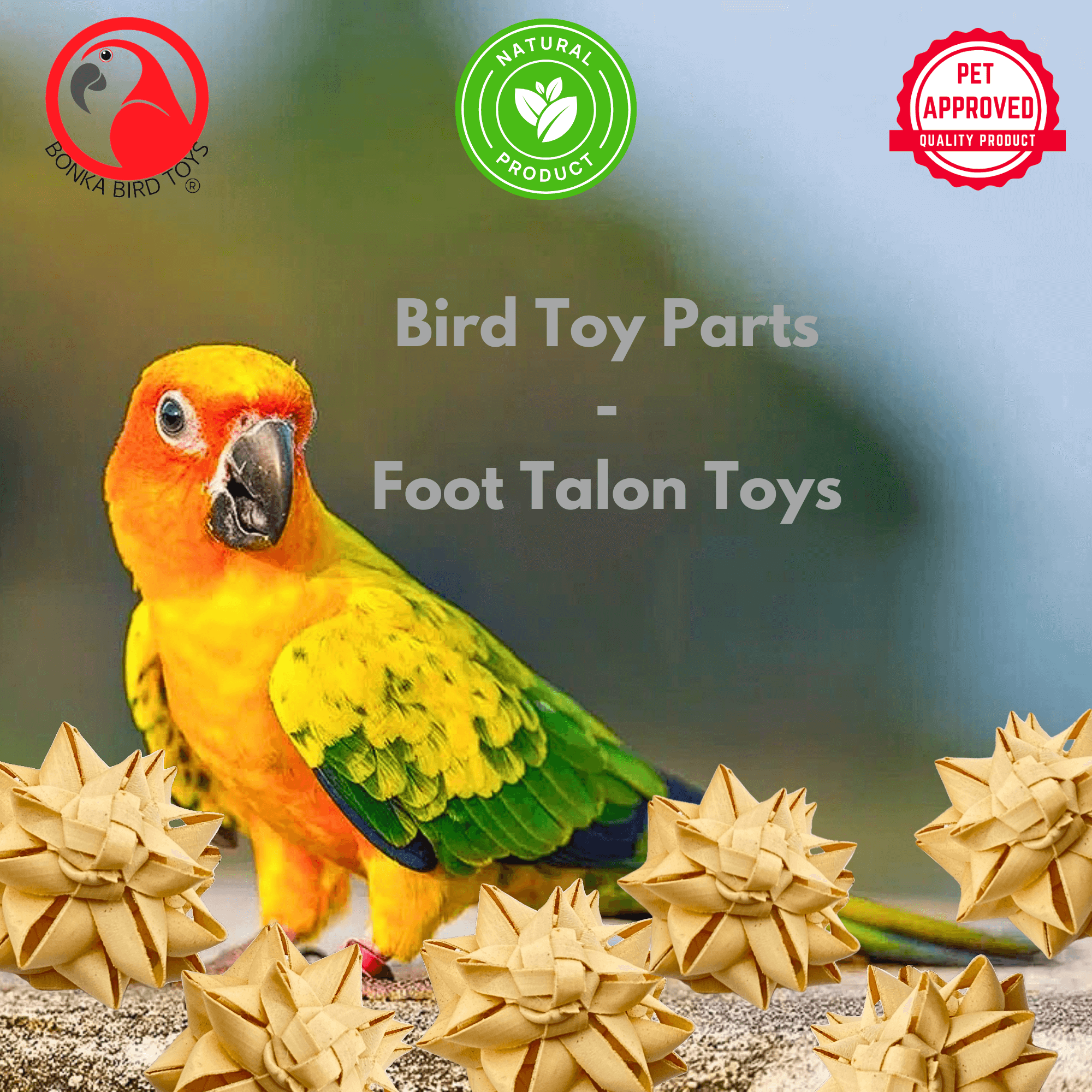 3373 Pk6 Small Palm Flower - Bonka Bird Toys