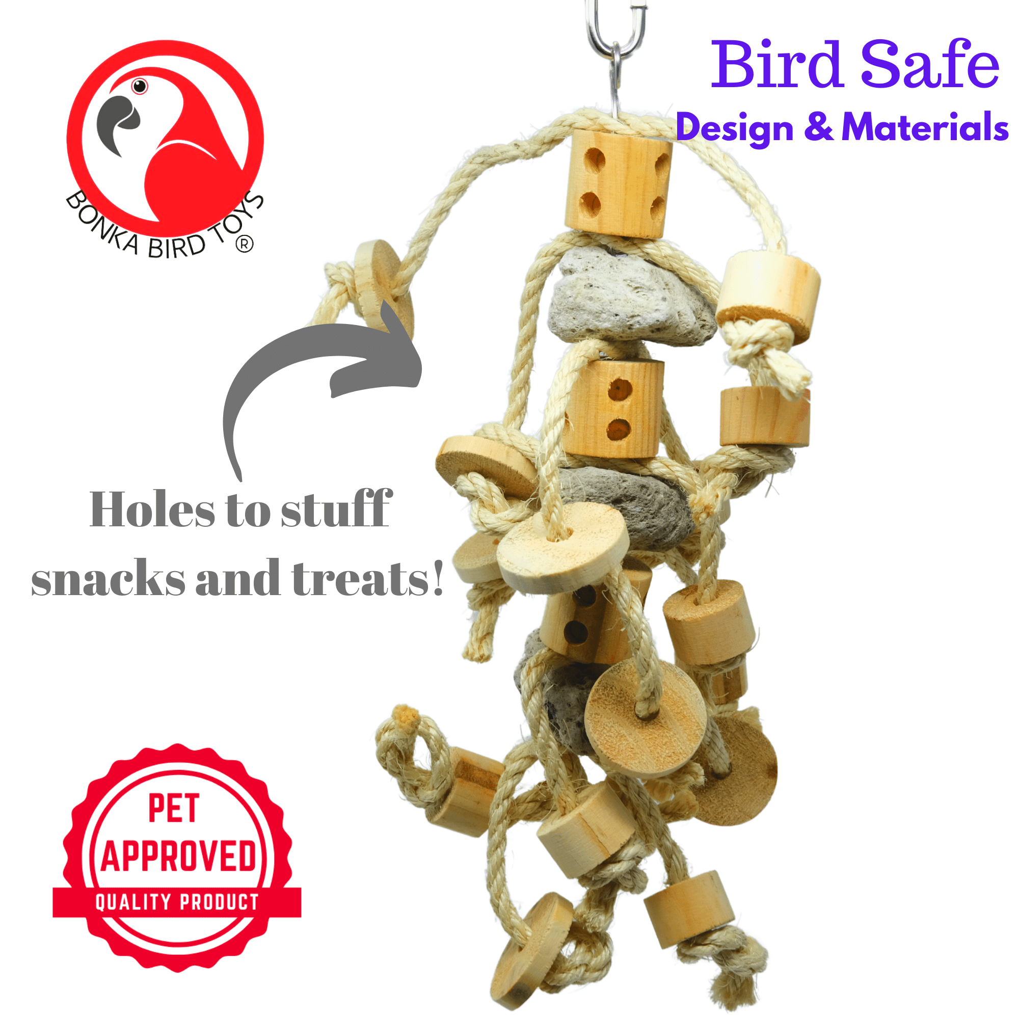 2593 Java Stone Stepper - Bonka Bird Toys