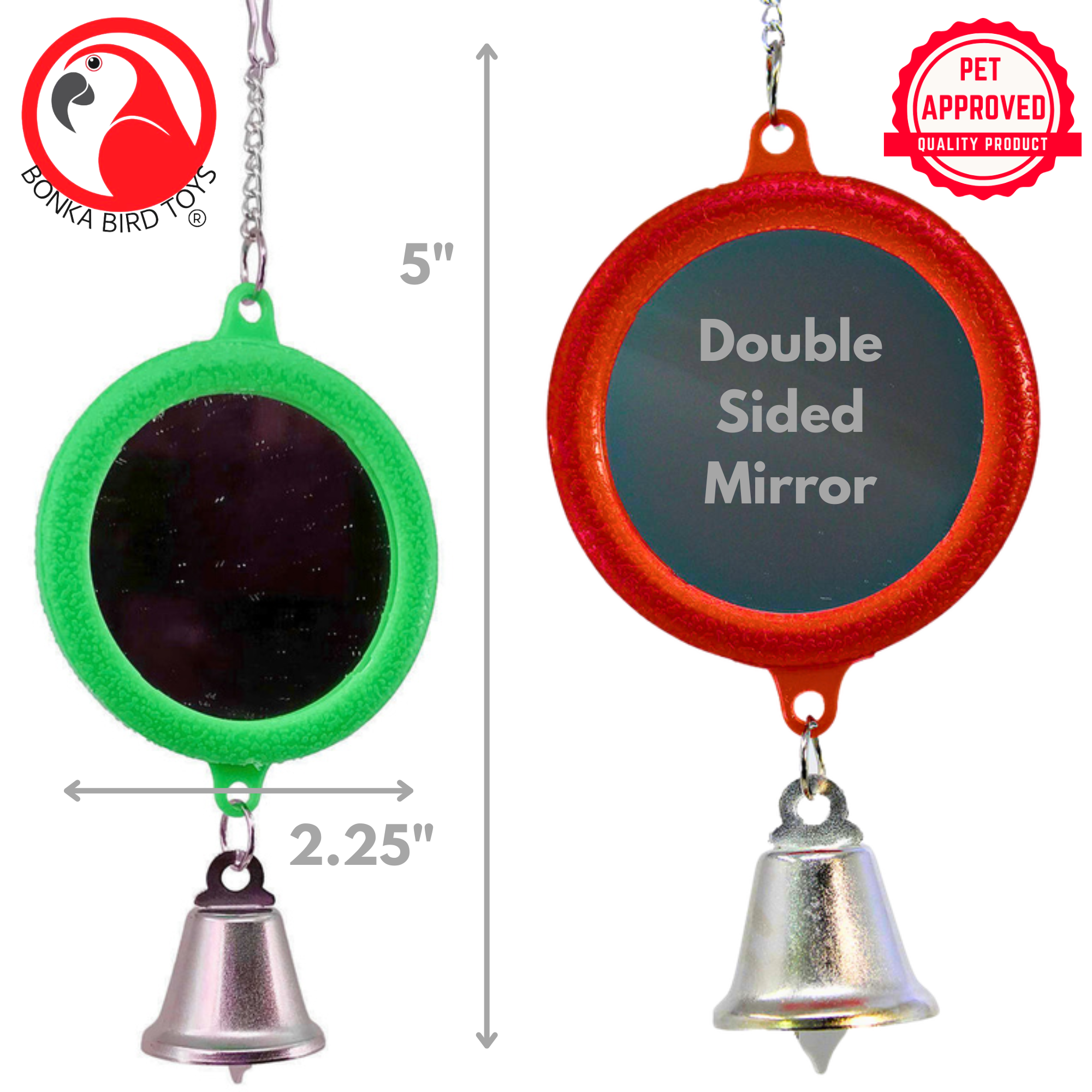 36413 Small Round Mirror - Bonka Bird Toys