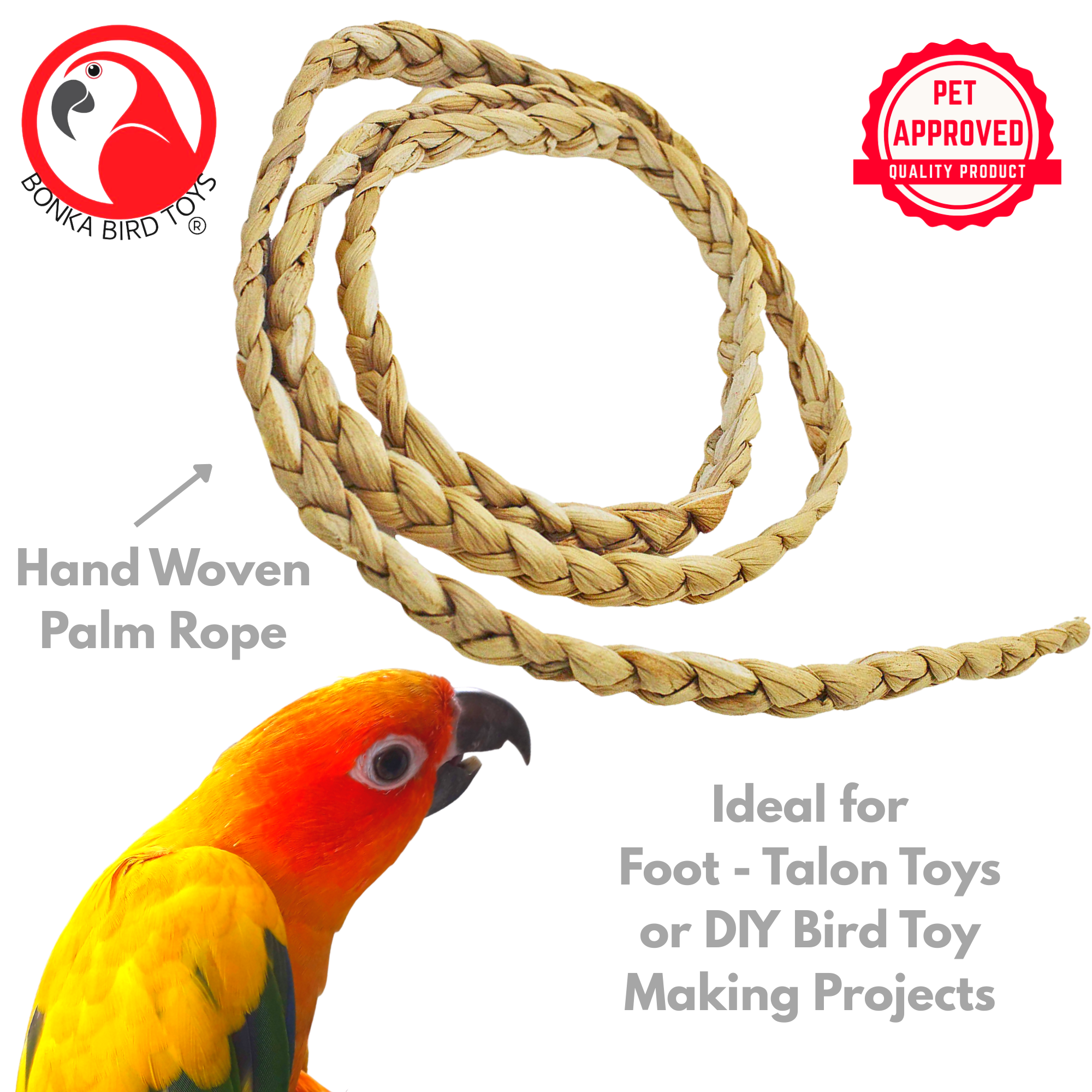 2135 Braided 48-Inch Palm Rope - Bonka Bird Toys