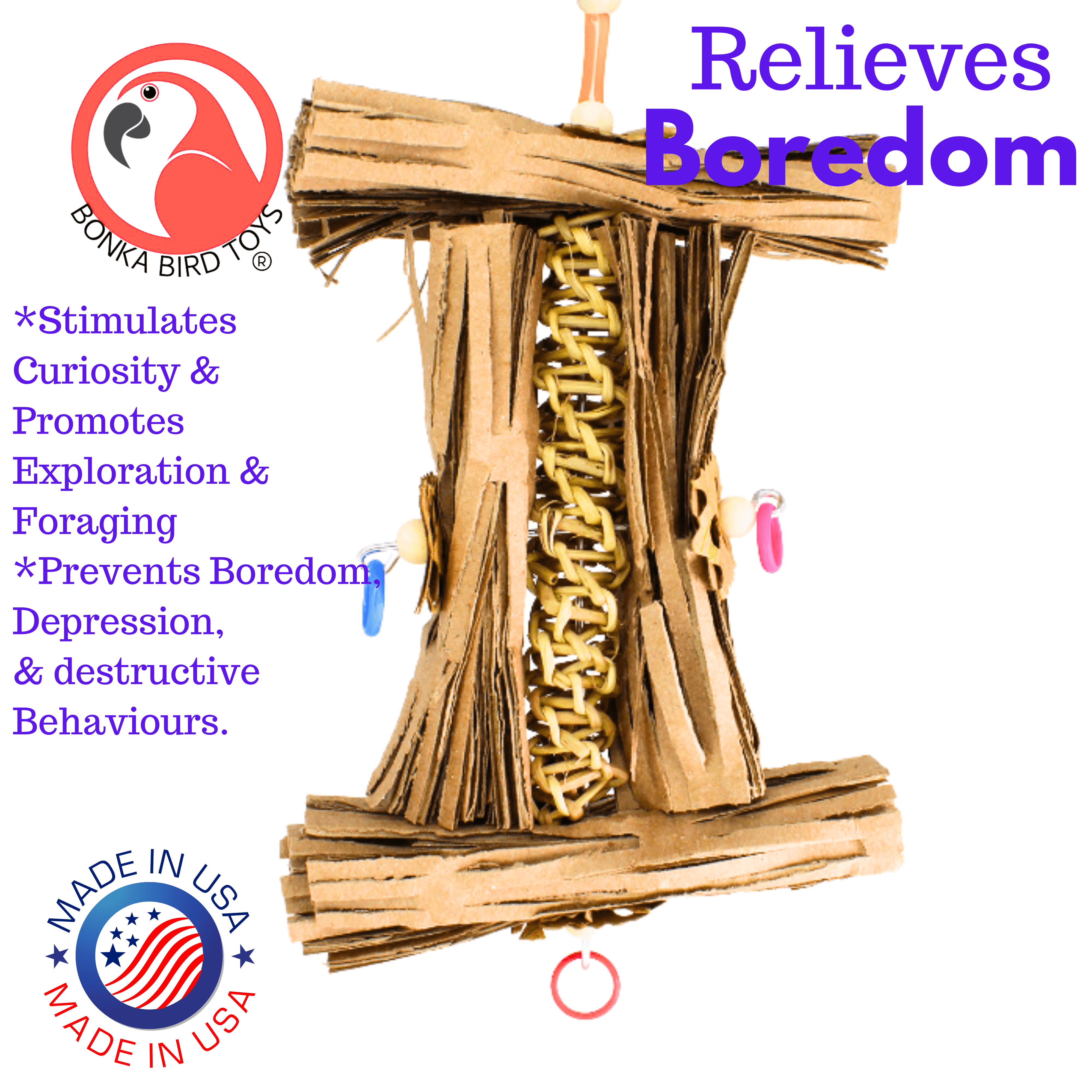 1547 Natural Helix - Bonka Bird Toys