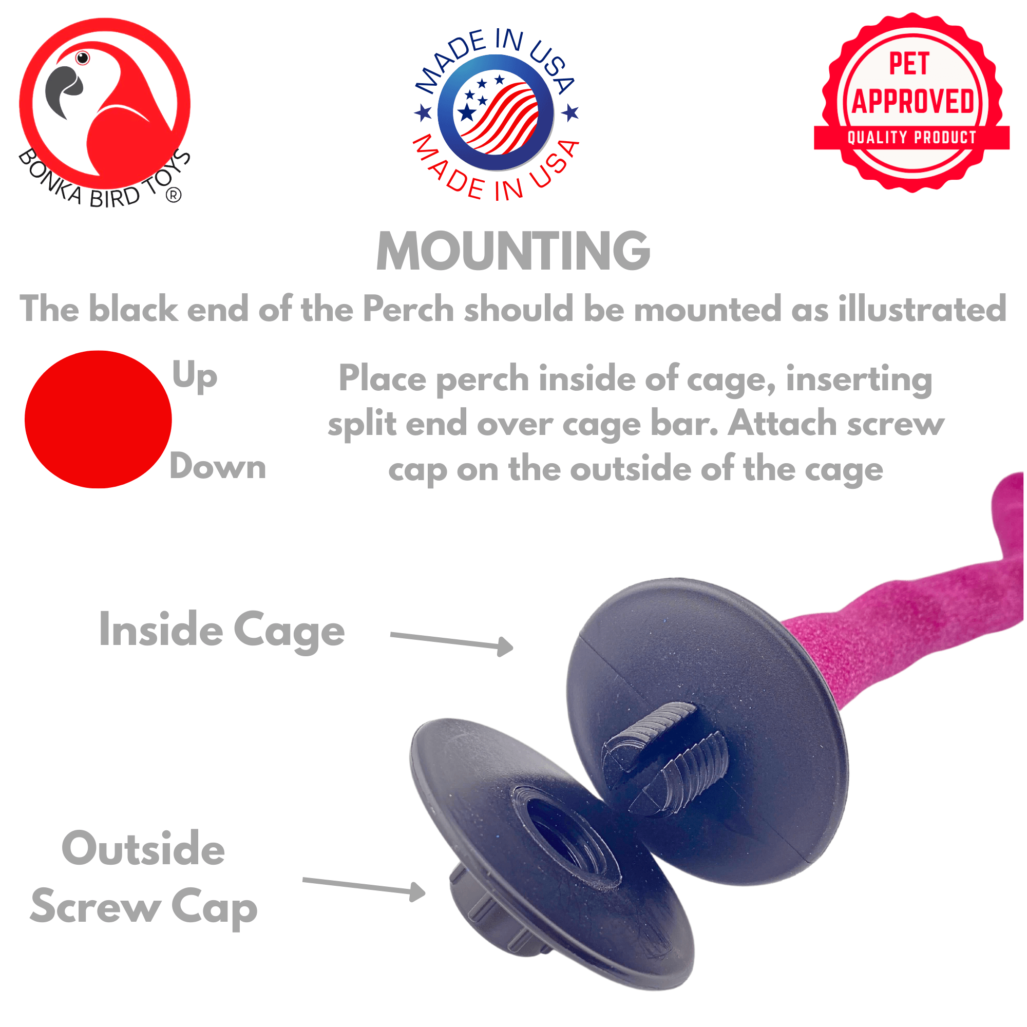 1435 Small Orthopedic Sand Perch - Bonka Bird Toys