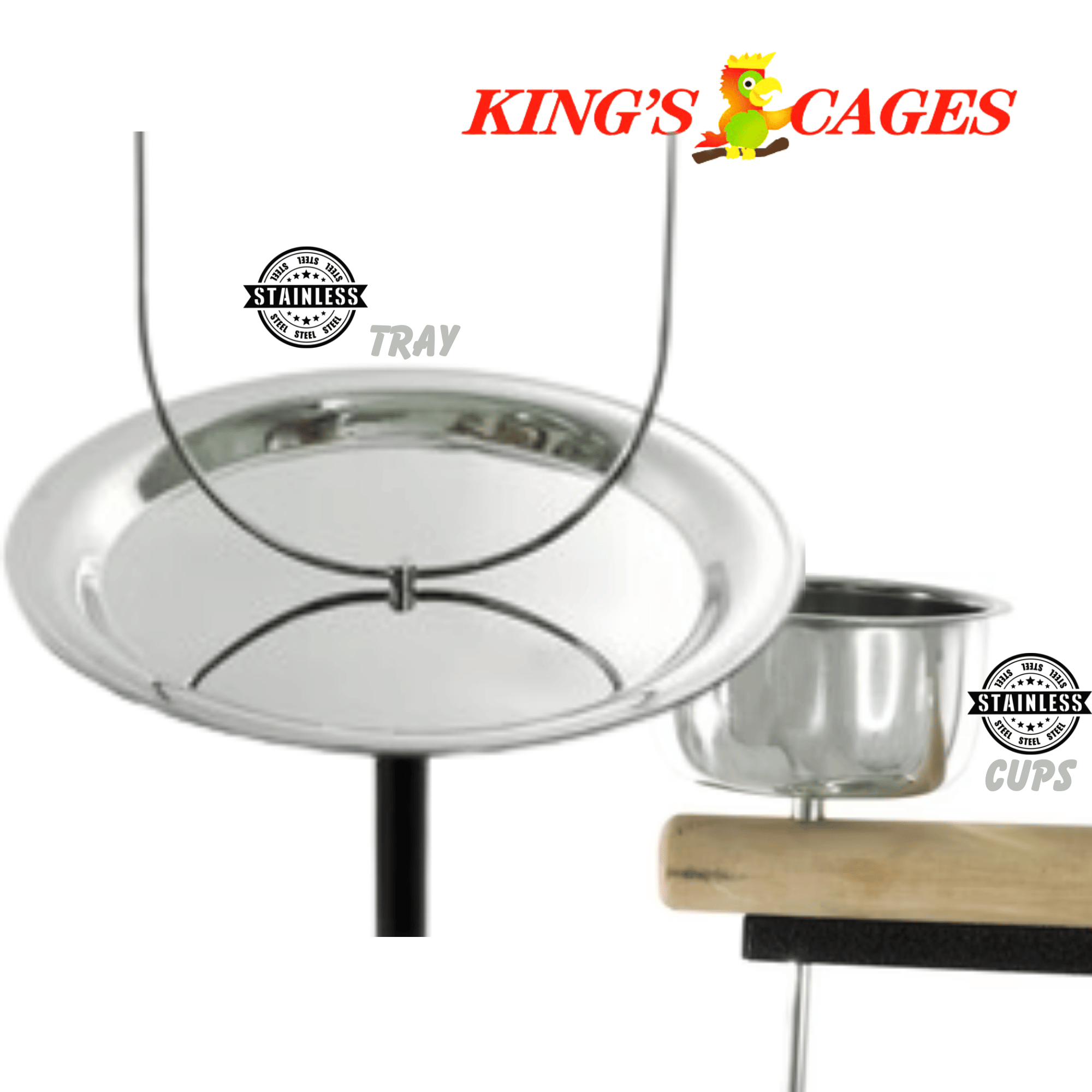 Kings Cages Metal Playstand PP B72T 65X28X28 - Bonka Bird Toys