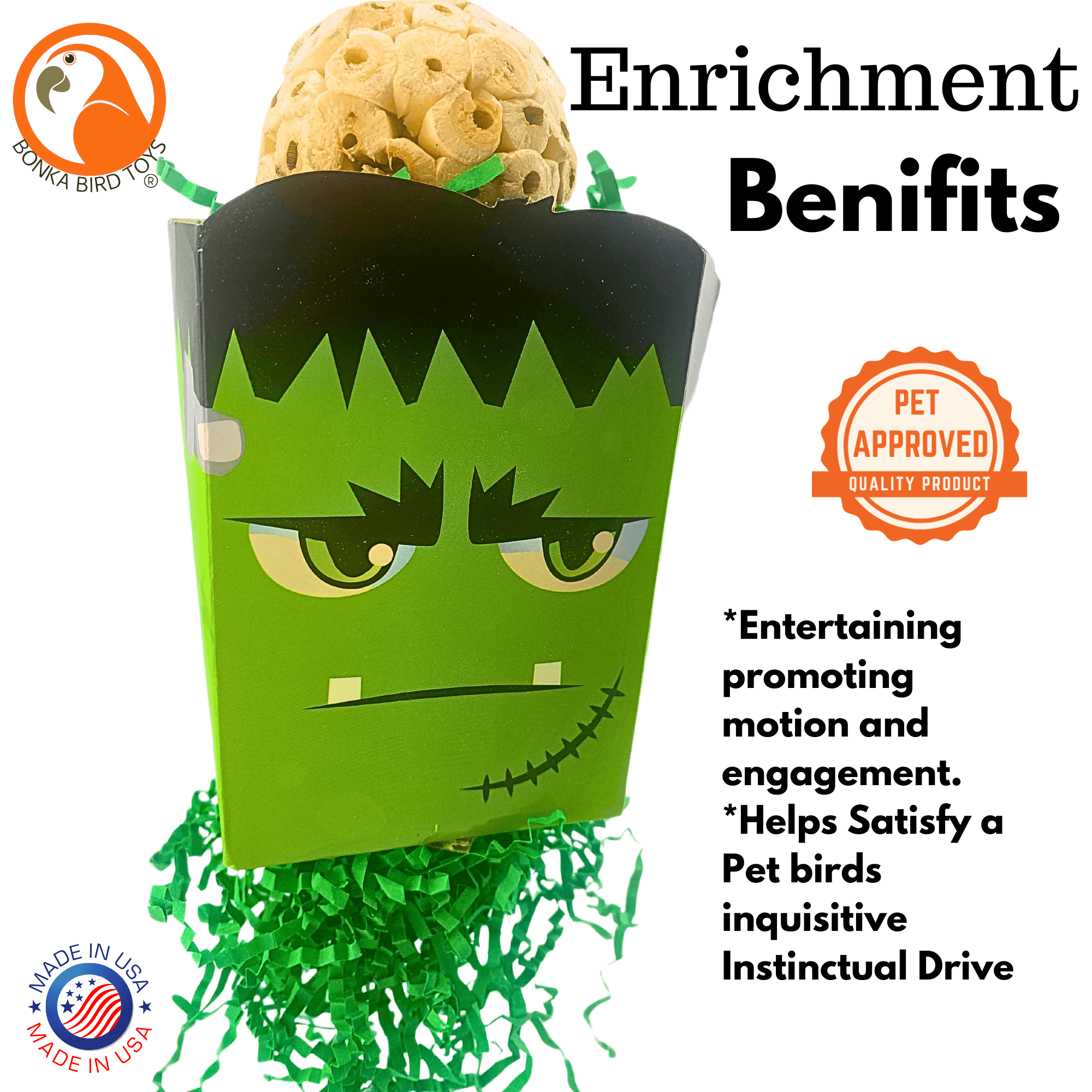 2685 Halloween Frankenstein Box - Bonka Bird Toys