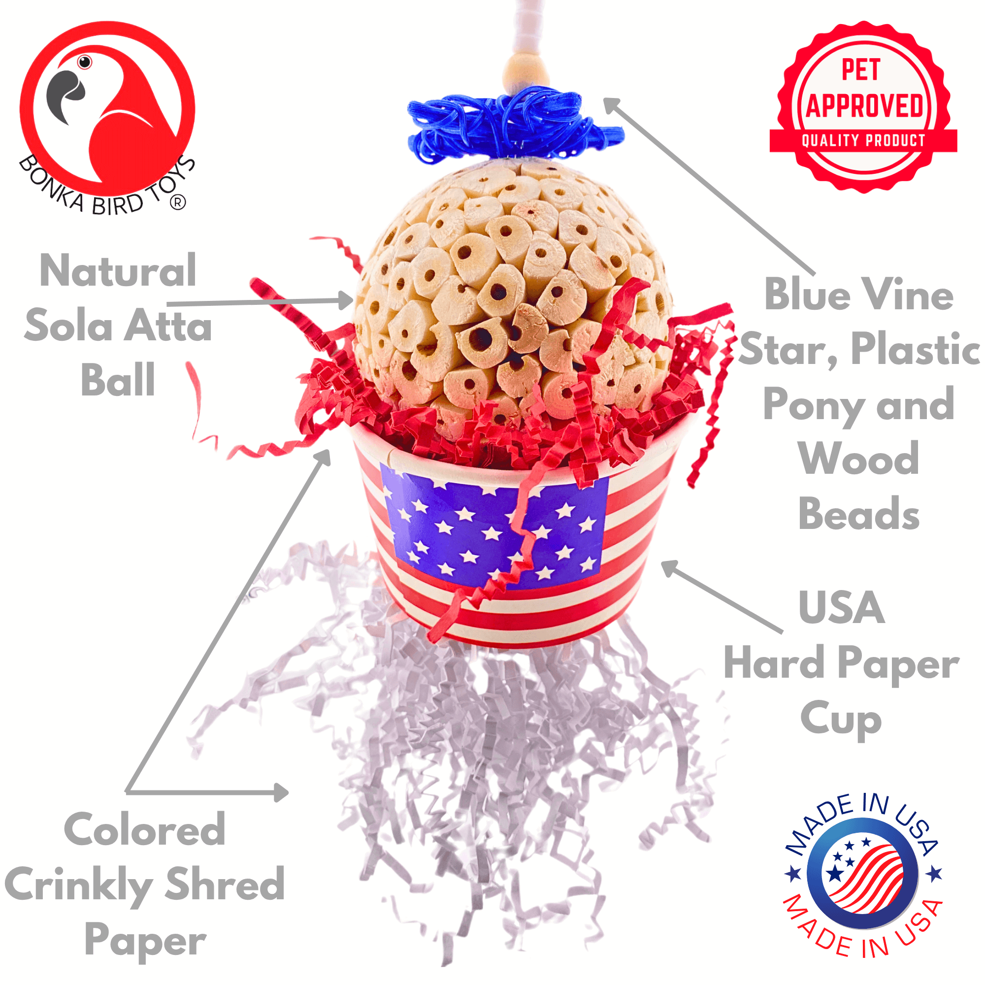 2767 Star Spangled Sola USA - Bonka Bird Toys