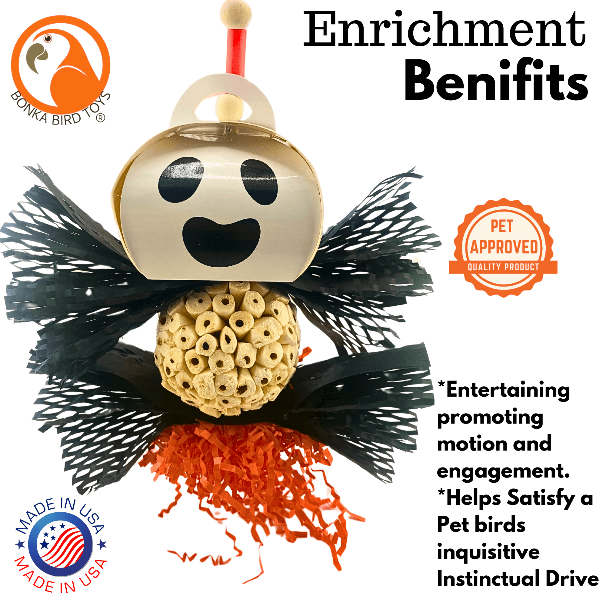 2719 Spooky Halloween Ghost - Bonka Bird Toys