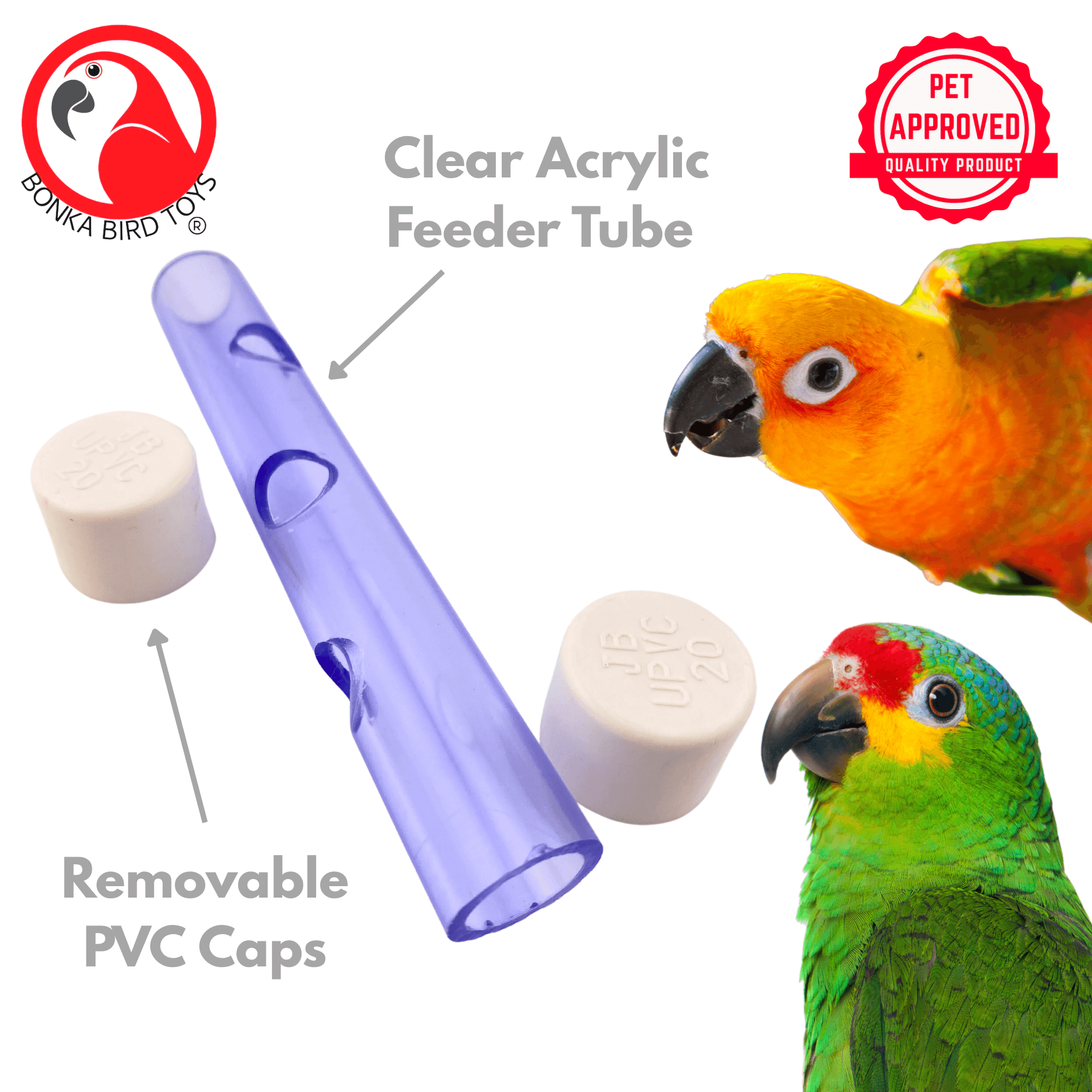 2673 Three Hole Foraging Tube - Bonka Bird Toys