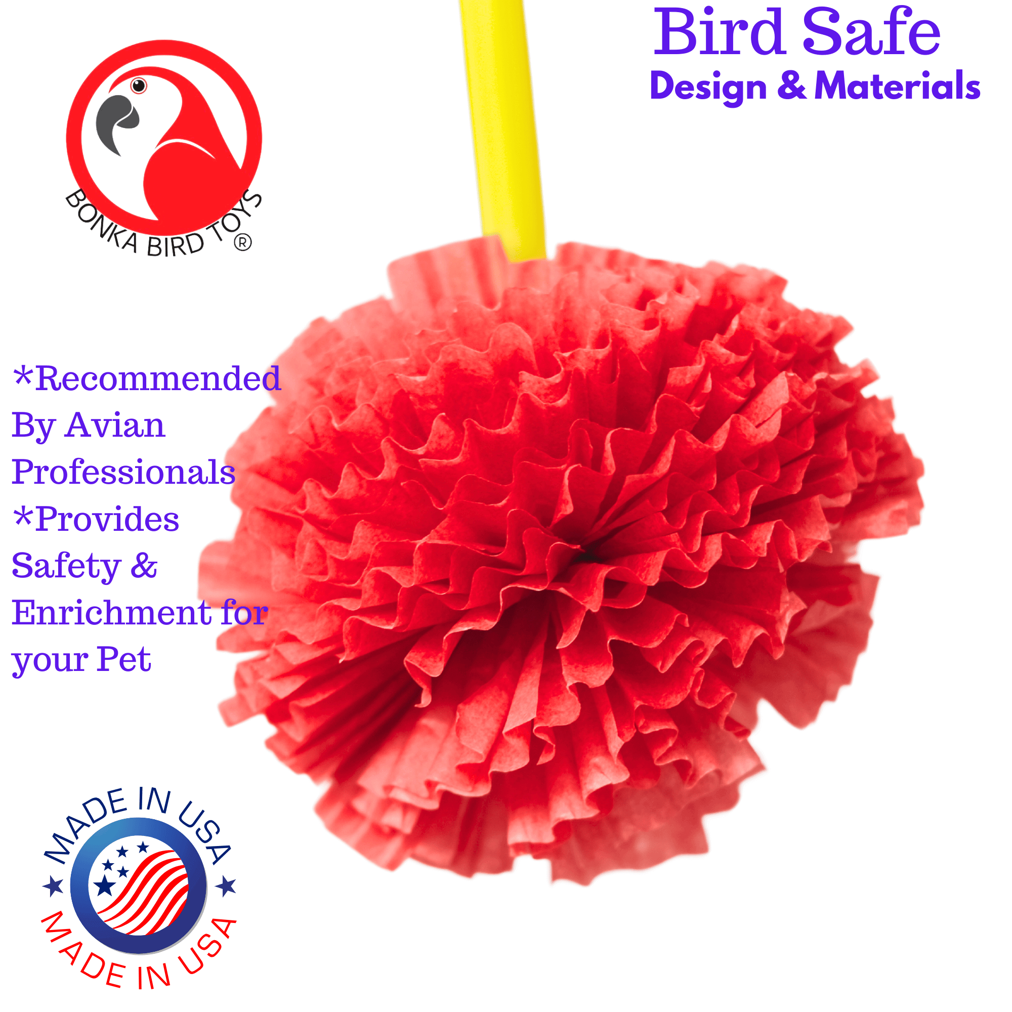 1725 Small Paper Puff - Bonka Bird Toys