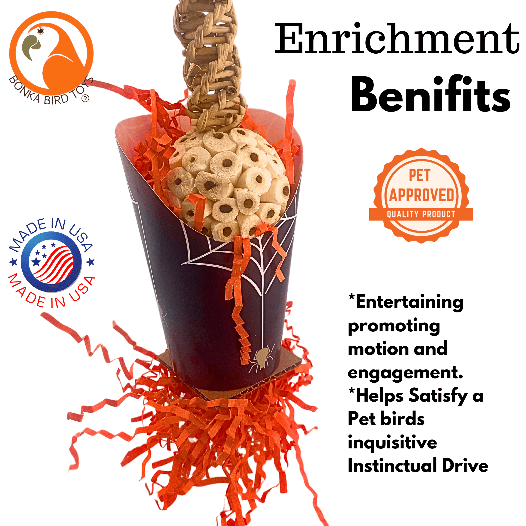 2707 Halloween Spider Cup - Bonka Bird Toys