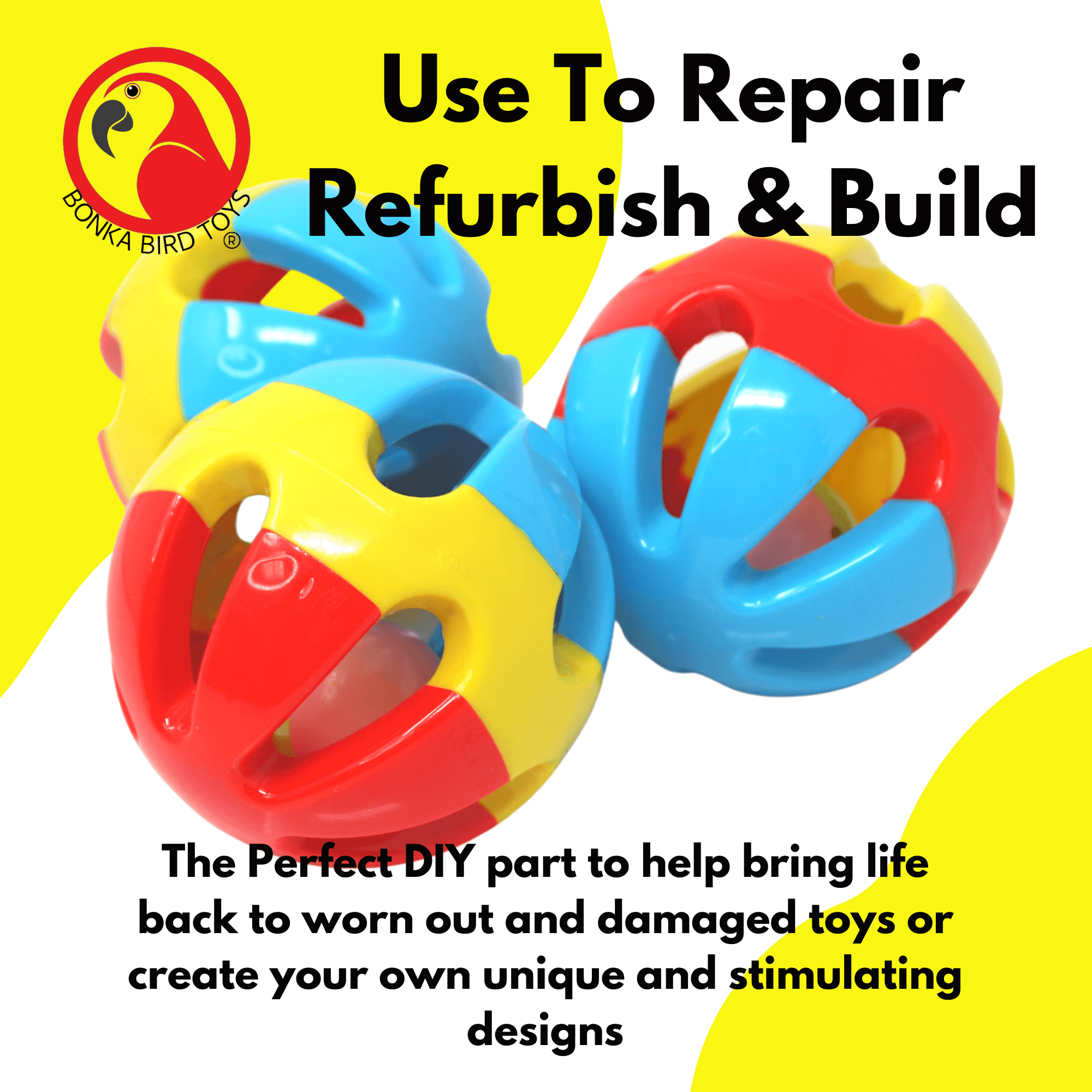 1312 Pk3 Soccer Balls 3 Inch - Bonka Bird Toys