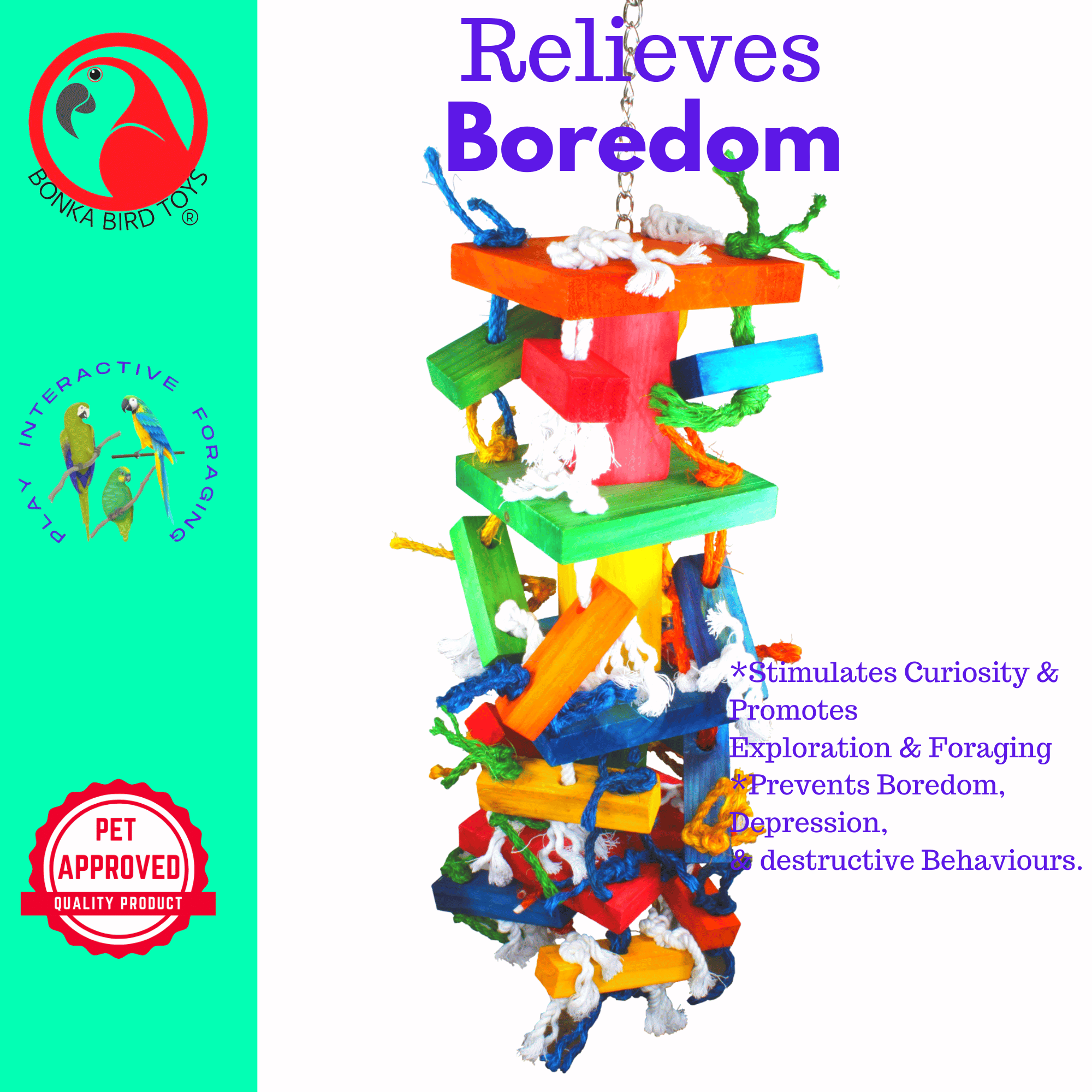 3705 Xtra Large Block Tower - Bonka Bird Toys