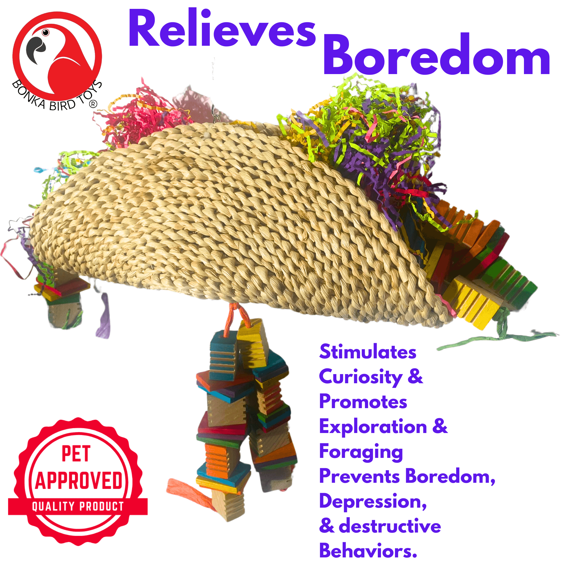 2640 Large Soft Taco - Bonka Bird Toys