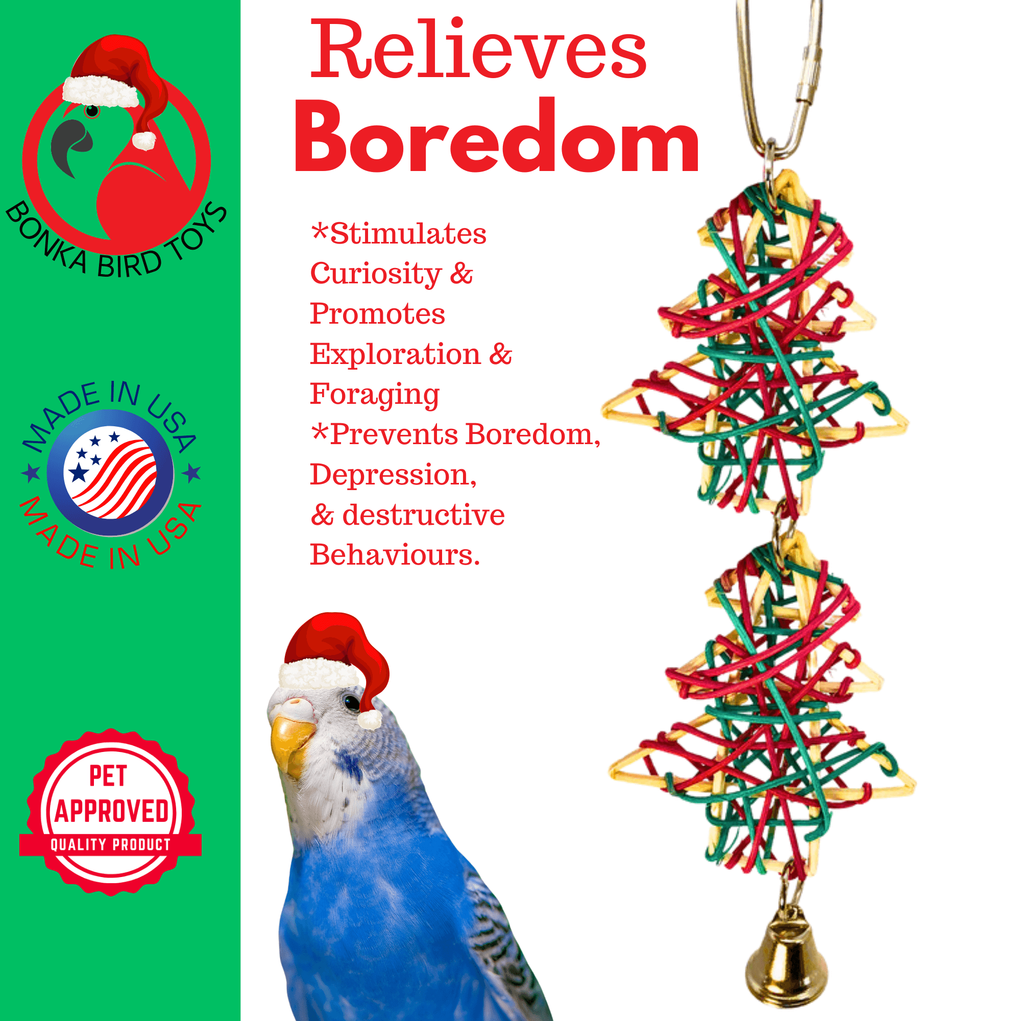1542 Duo Christmas tree - Bonka Bird Toys