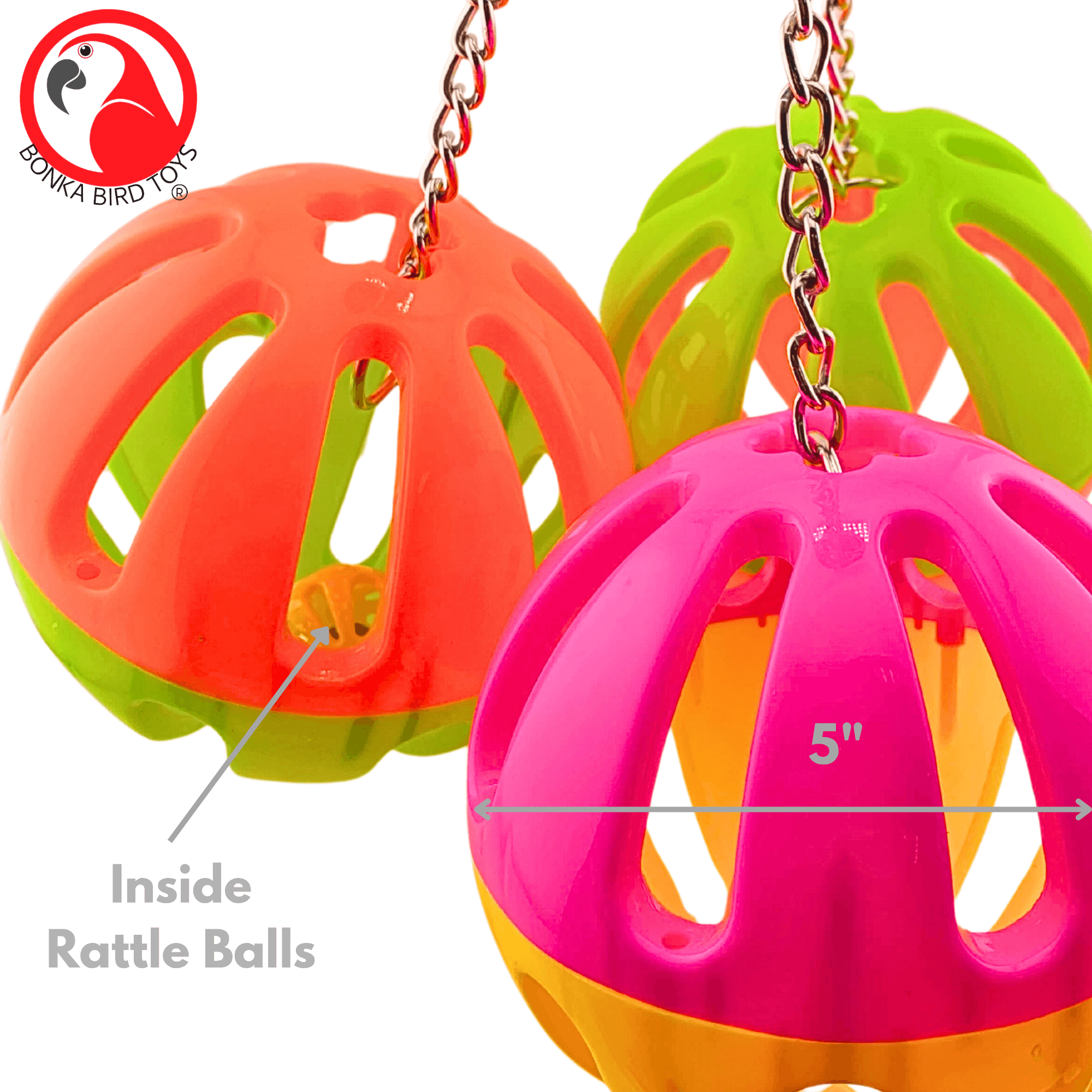 1479 Huge Plastic Three Ball - Bonka Bird Toys