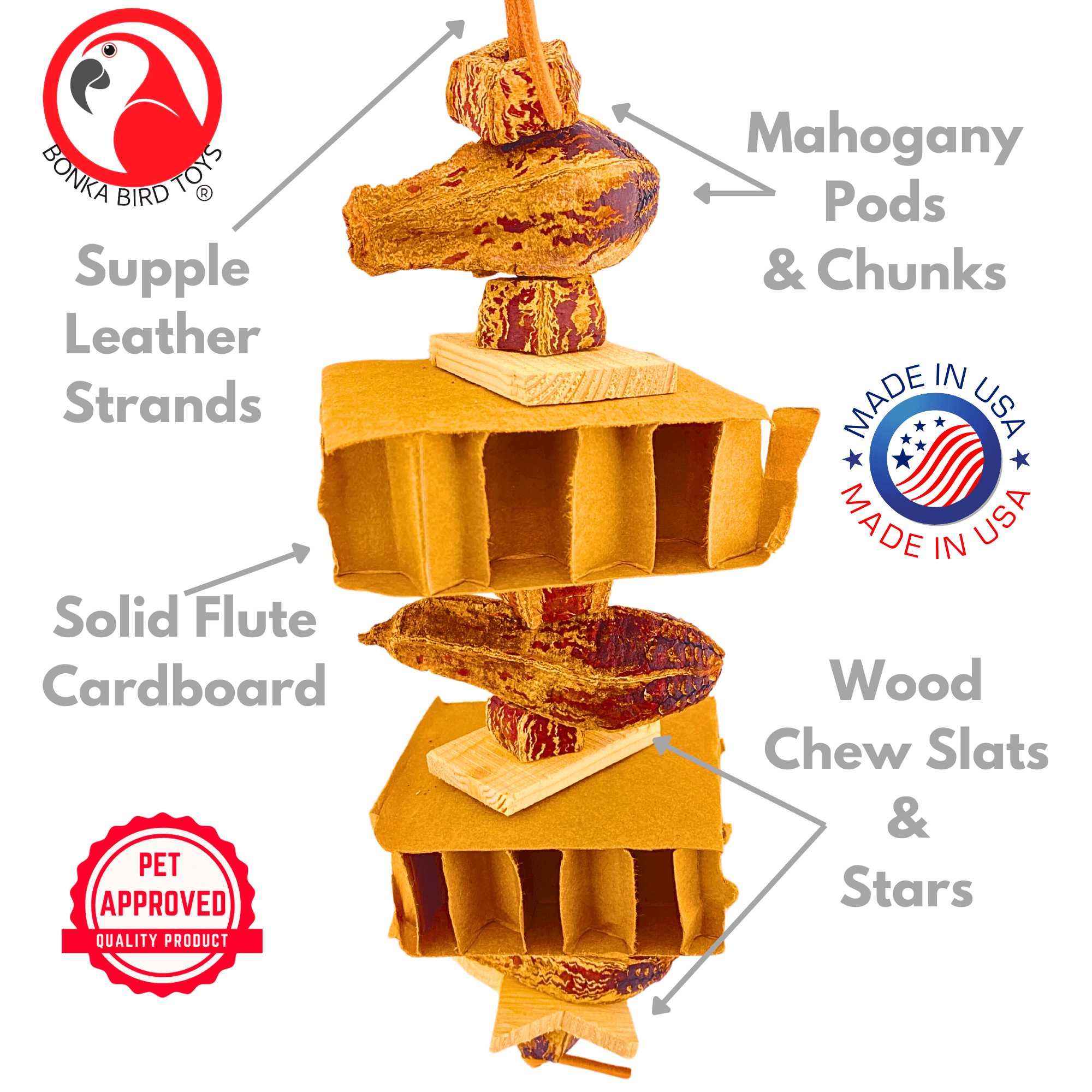 1138 Rustic Ripper - Bonka Bird Toys