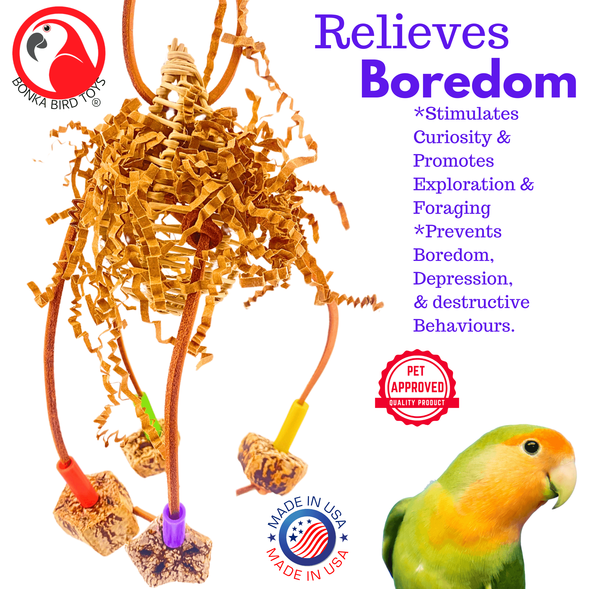 2618 Mahogany Drop - Bonka Bird Toys