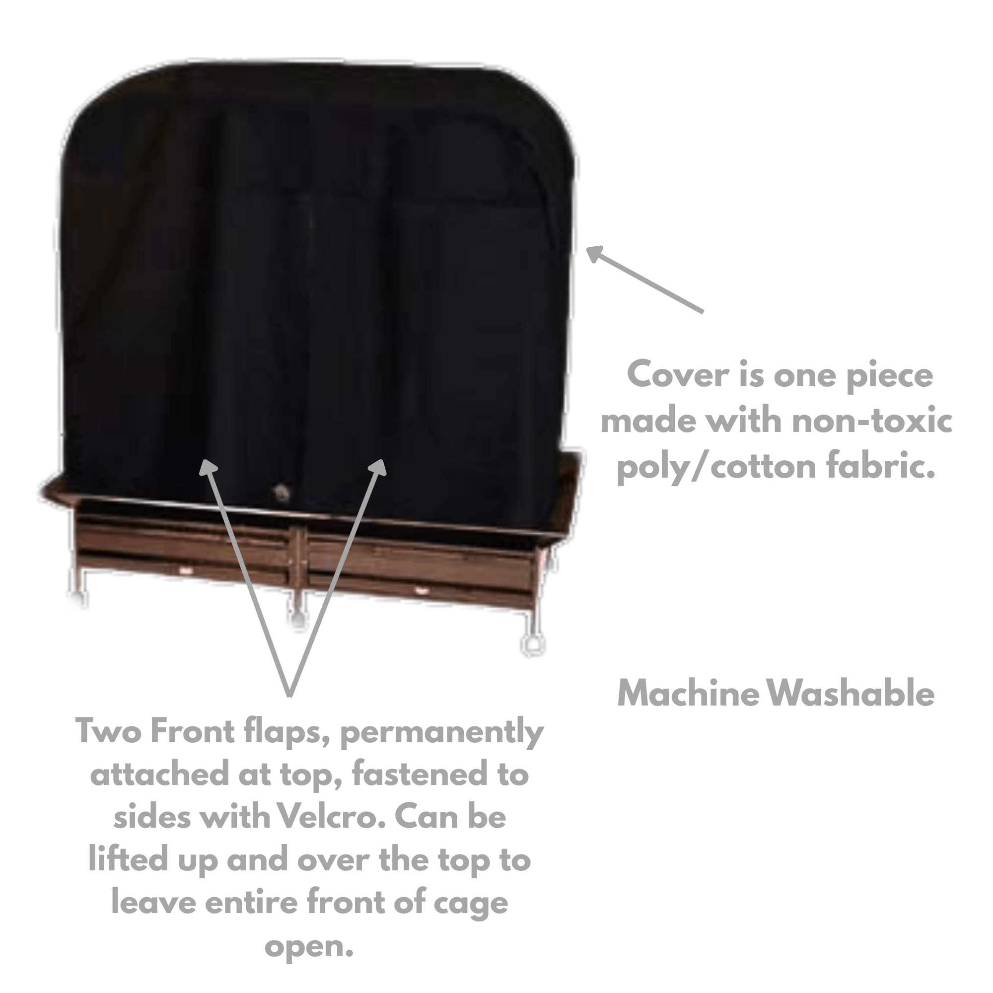 Cozzzy Cage Cover Model 6432 MD for large side by side bird cage - Bonka Bird Toys