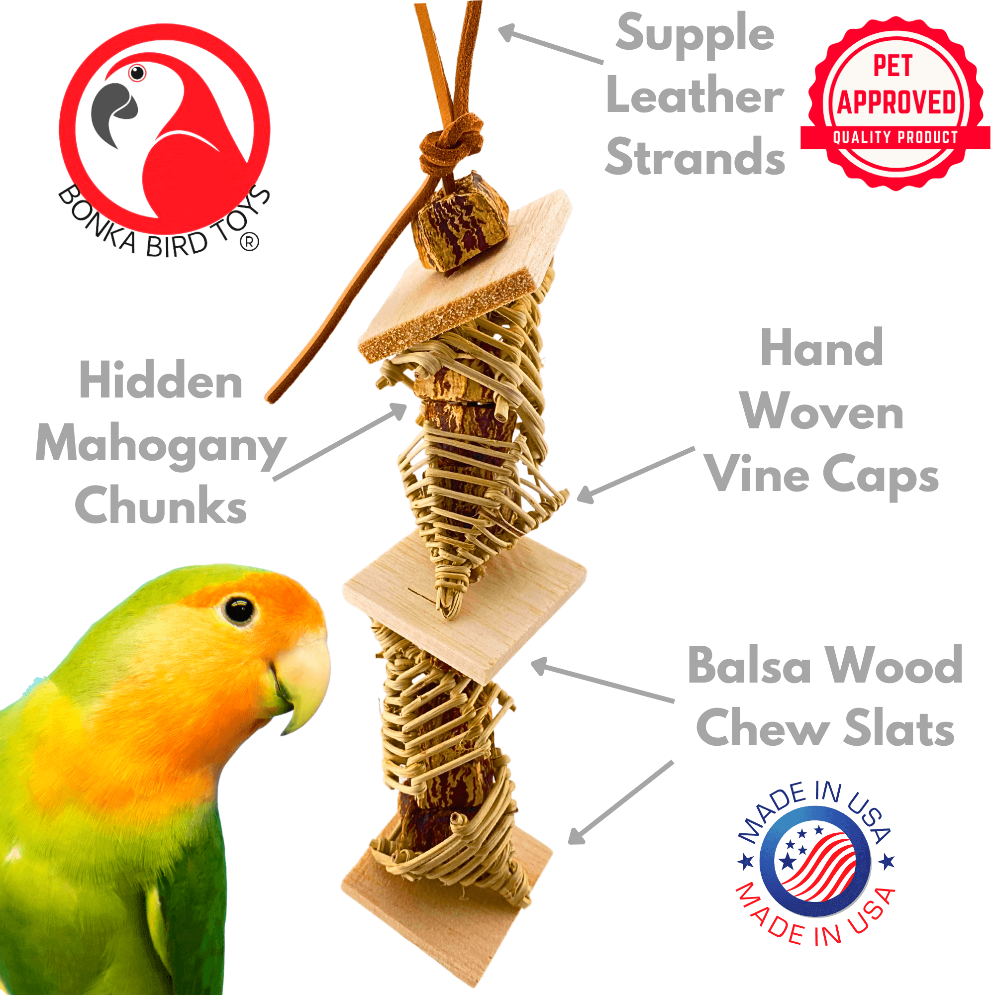 1133 Mahogany Maze - Bonka Bird Toys