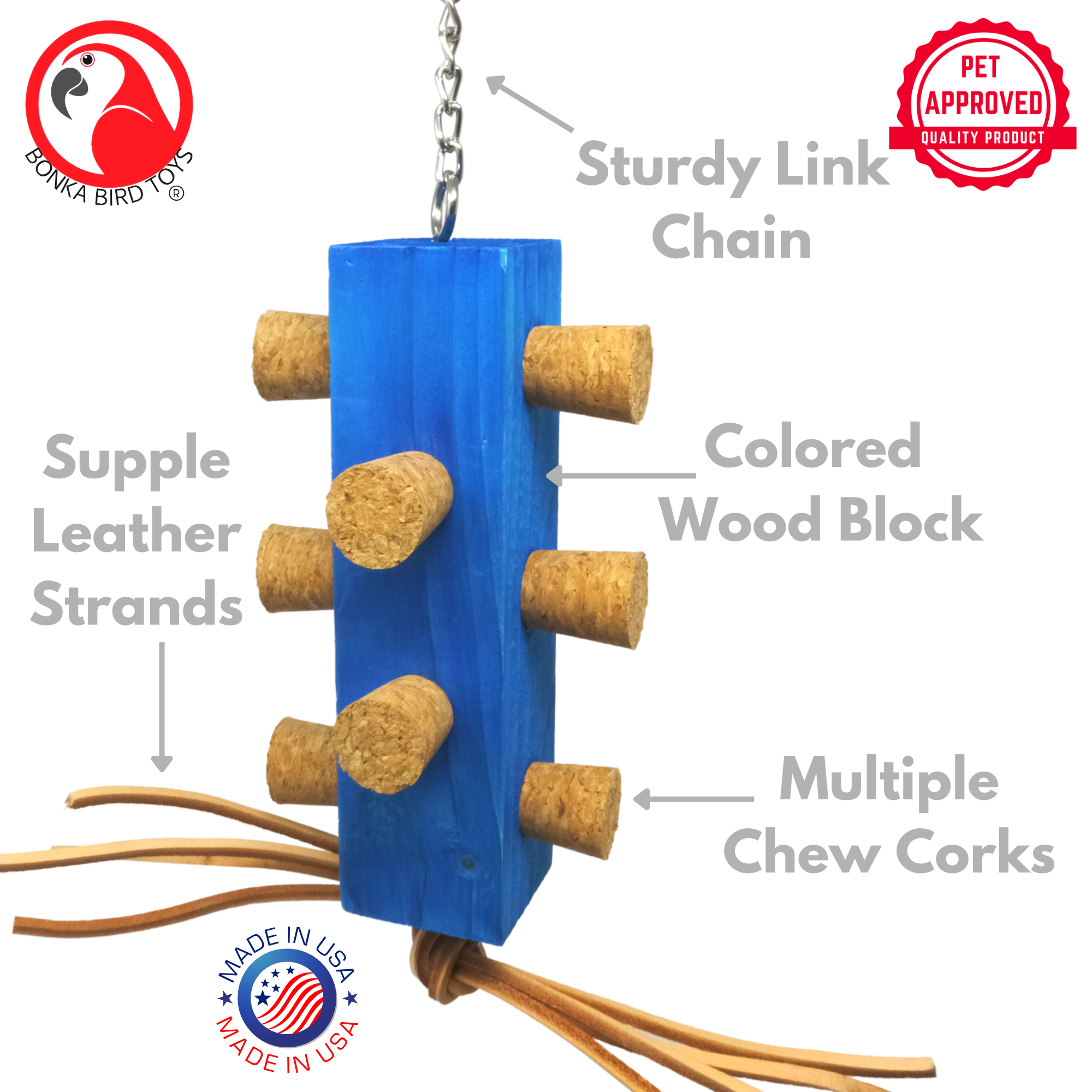 2555 Cork Traffic Light - Bonka Bird Toys