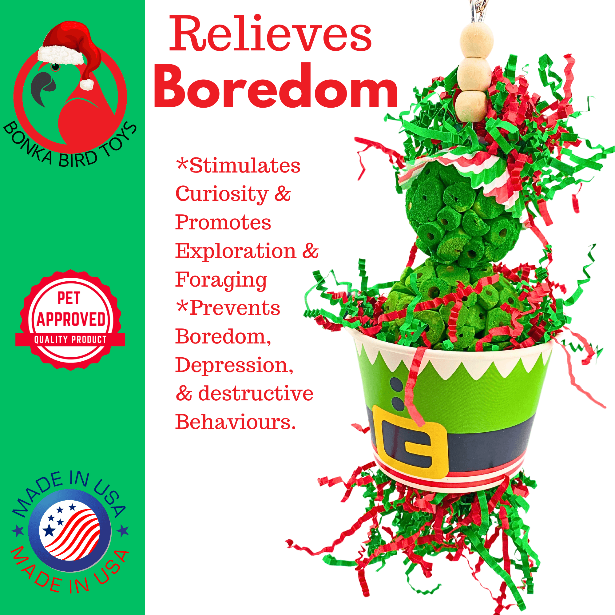 2731 Christmas Sola Grinch - Bonka Bird Toys