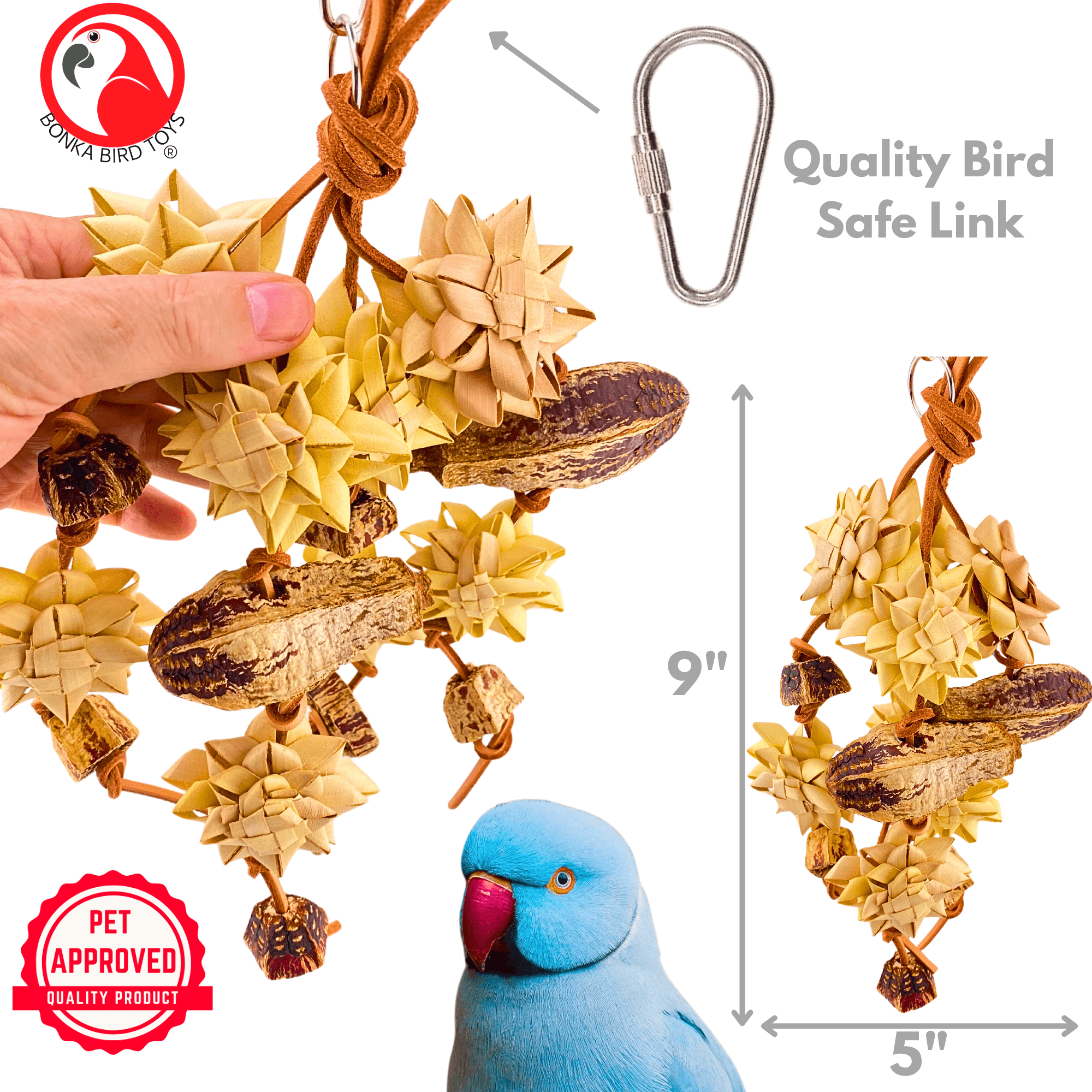 1061 Medium Palm & Pod Forage Cluster - Bonka Bird Toys