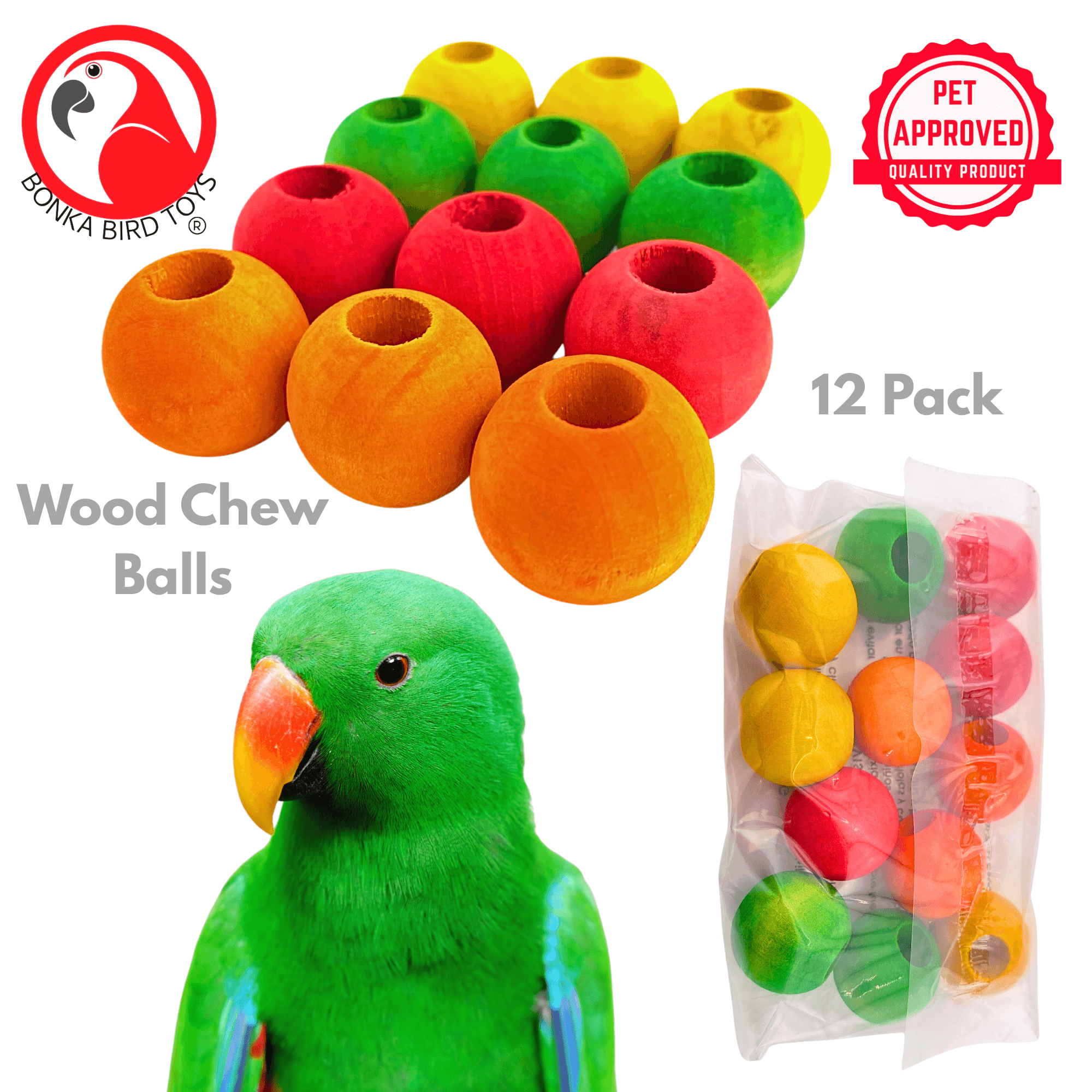 1159 Pk12 3/4" Wood Balls