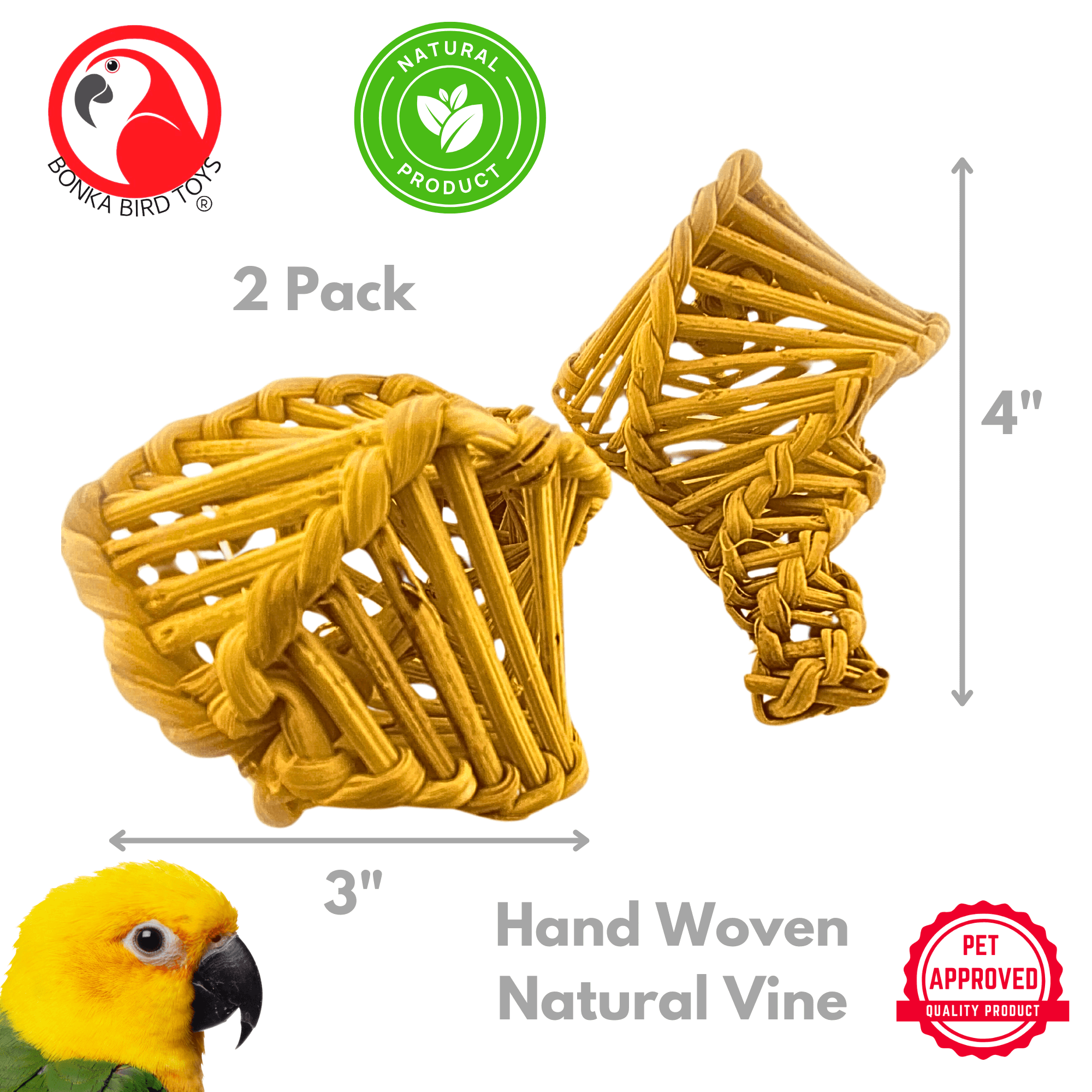 3338 Pk2 Twisted Vine - Bonka Bird Toys