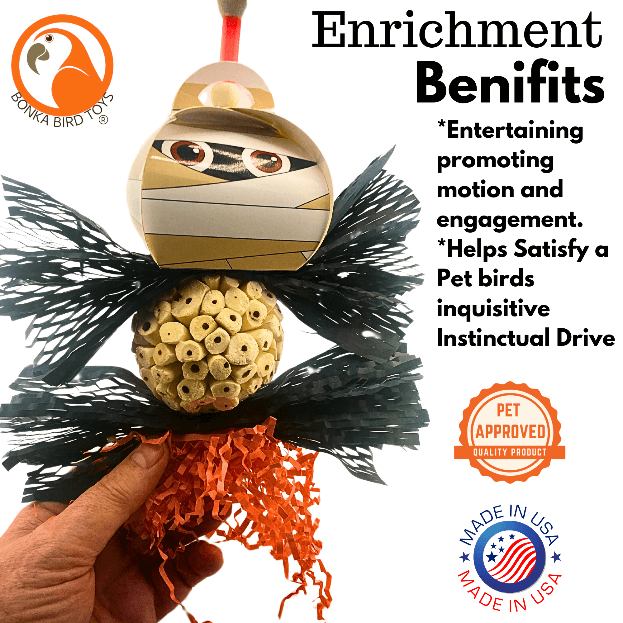 2718 Spooky Halloween Mummy - Bonka Bird Toys