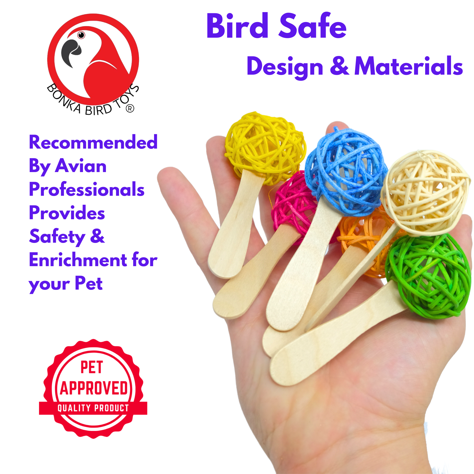 2642 Pk6 Vine Lollipop - Bonka Bird Toys