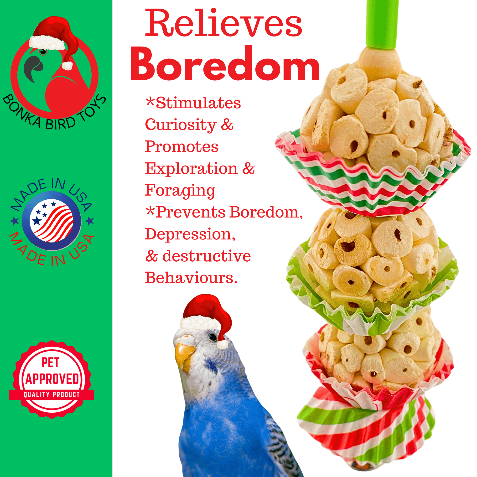 2747 Christmas Three Mini Cake - Bonka Bird Toys